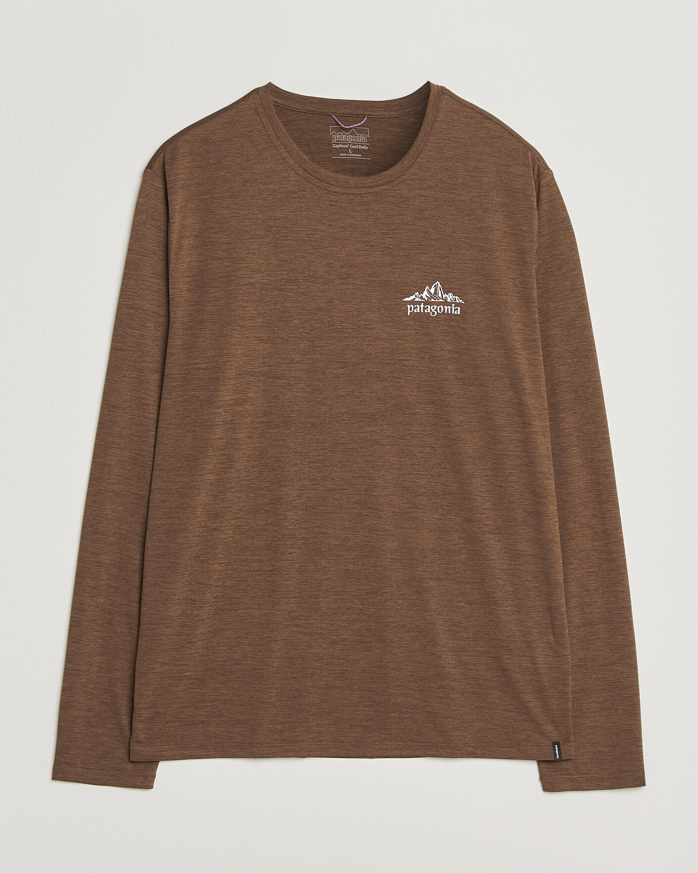 Heren | T-shirts | Patagonia | Long Sleeve Cap Cool Shirt Berm Brown