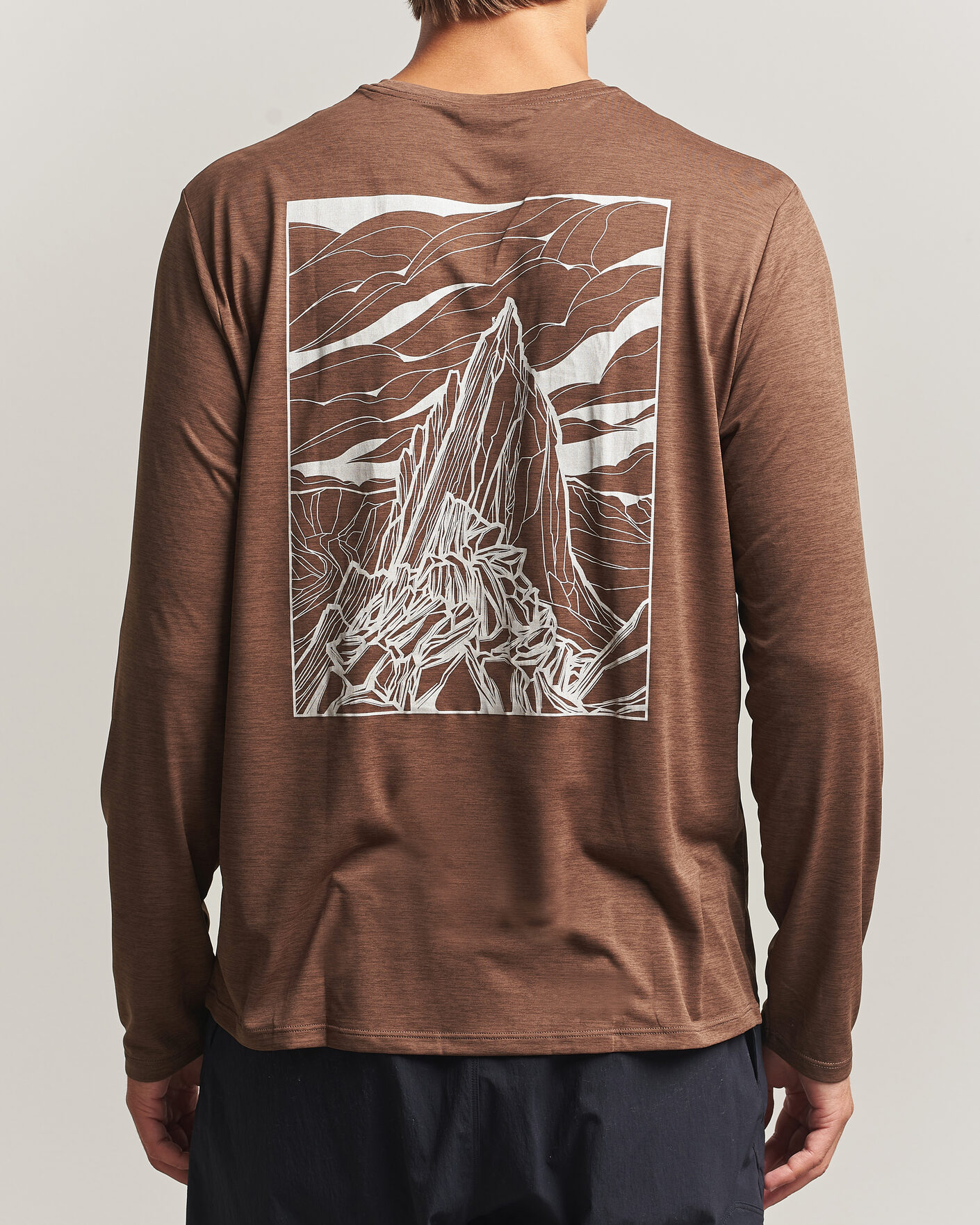 Heren | T-shirts | Patagonia | Long Sleeve Cap Cool Shirt Berm Brown