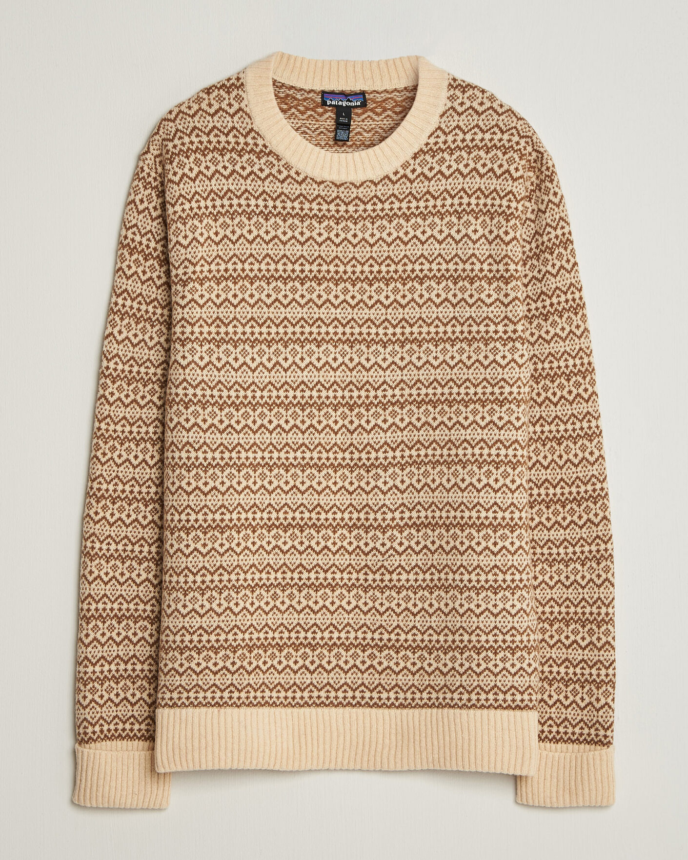 Heren | Truien | Patagonia | Recycled Wool Blend Sweater Snow Squail Natural