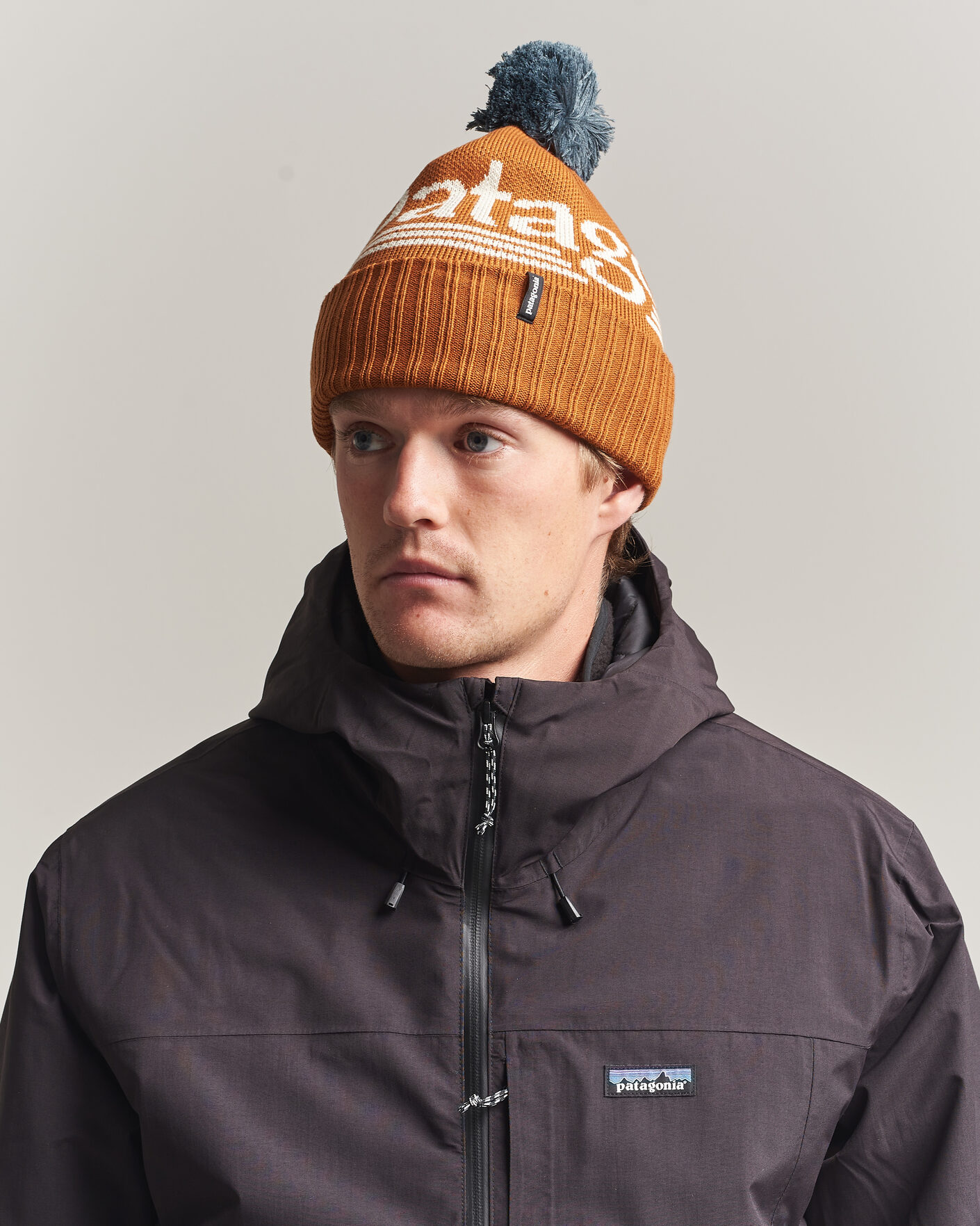 Heren | Mutsen | Patagonia | Powder Town Beanie Cinnamon Brown