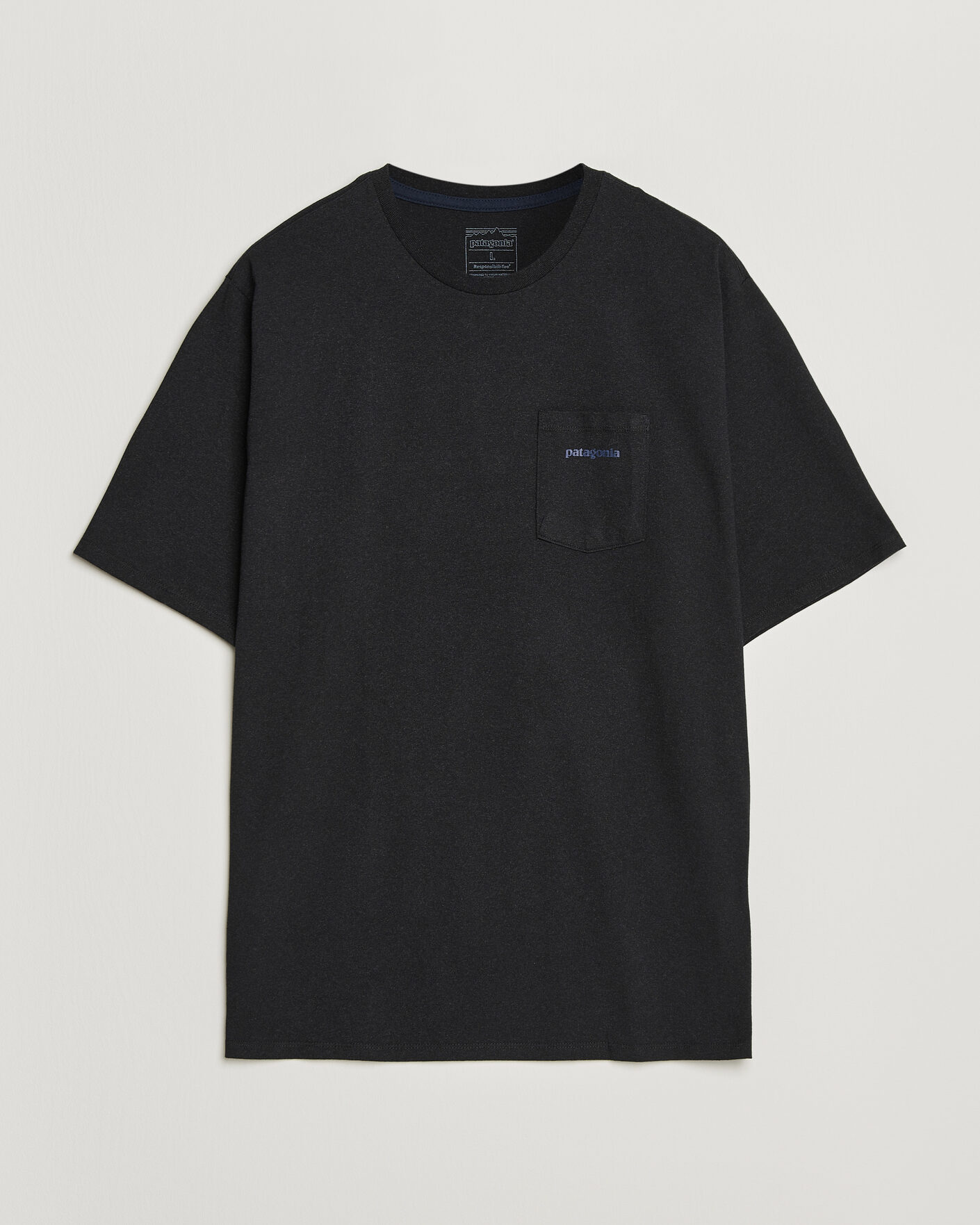 Heren | T-shirts | Patagonia | Boardshort Logo Pocket Responsibili T-Shirt Ink Black