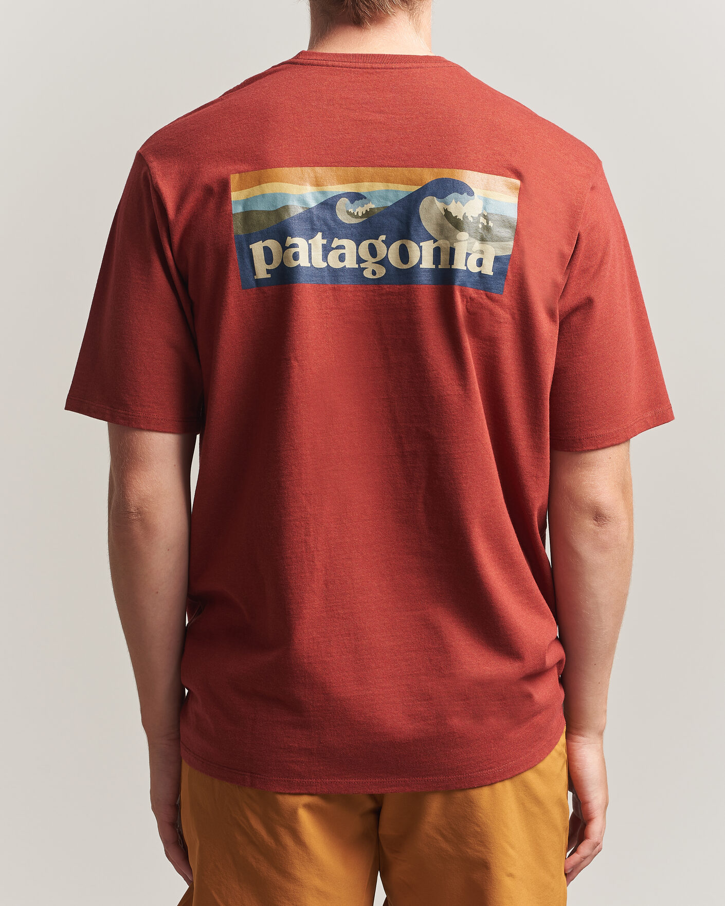Heren | T-shirts | Patagonia | Boardshort Logo Pocket Responsibili T-Shirt Rusty Red