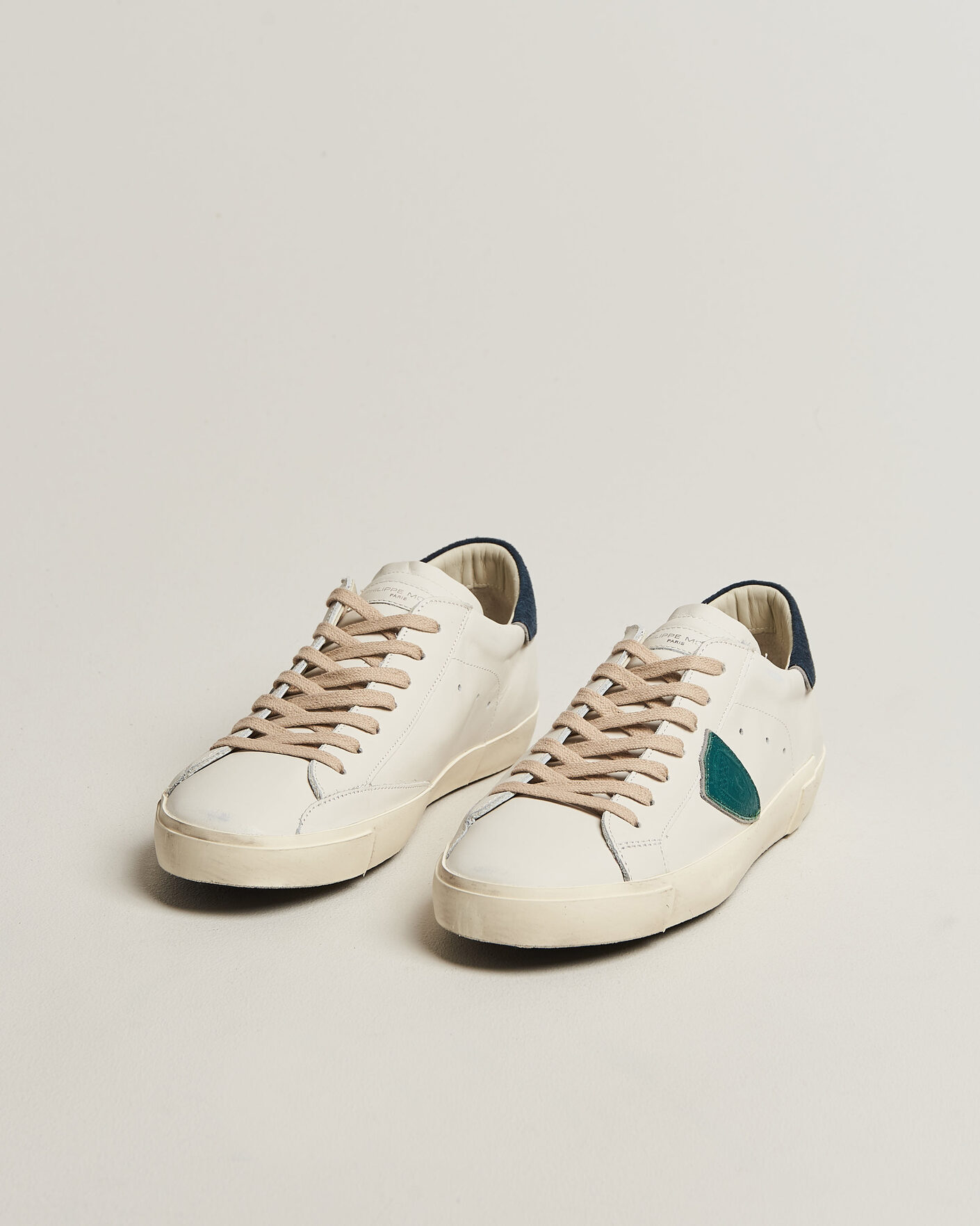 Heren | Sneakers | Philippe Model | PRSX Low Top Suede Sneaker White/Blue
