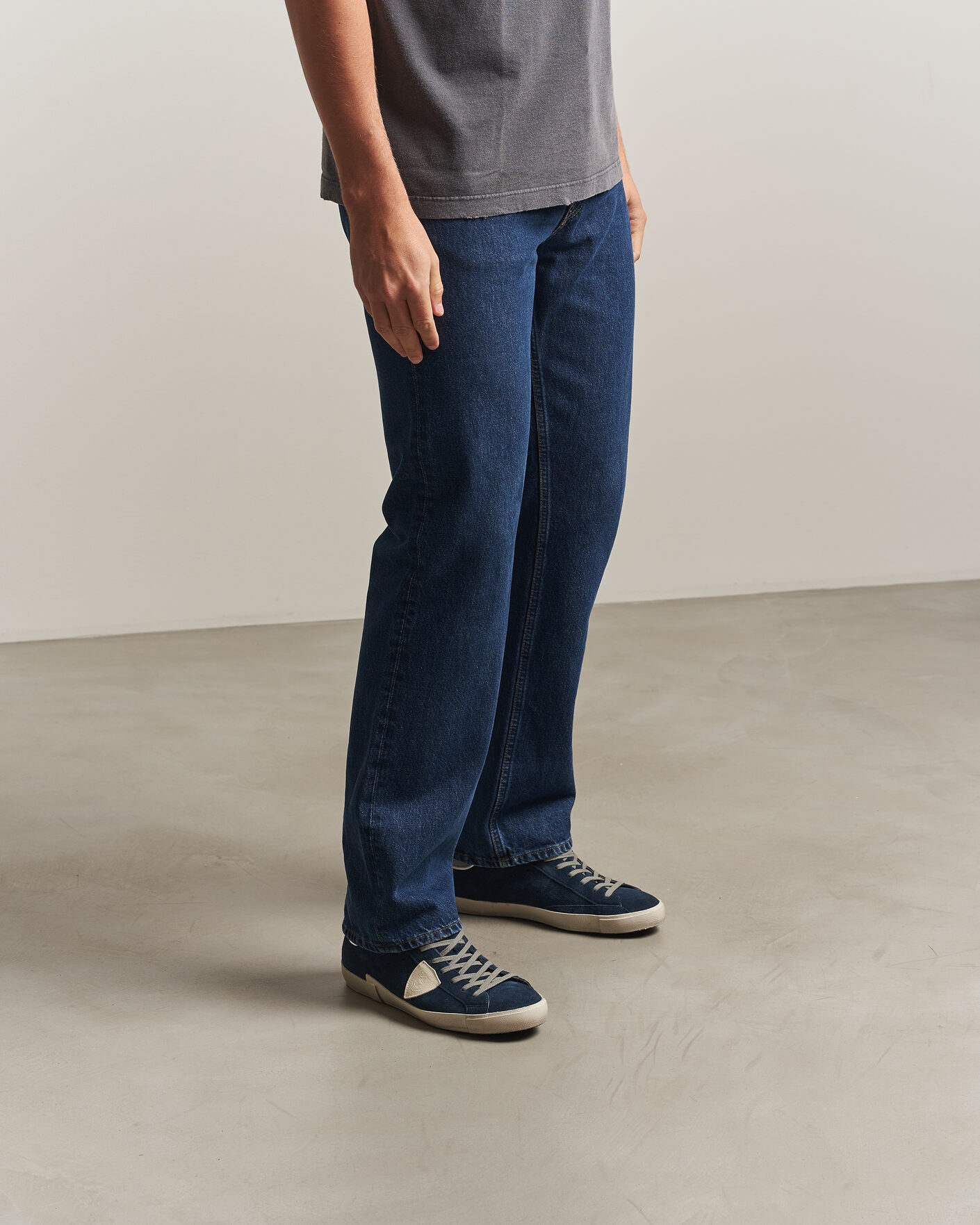 Heren | Sneakers | Philippe Model | PRSX Low Top Suede Sneaker Blue/Grey