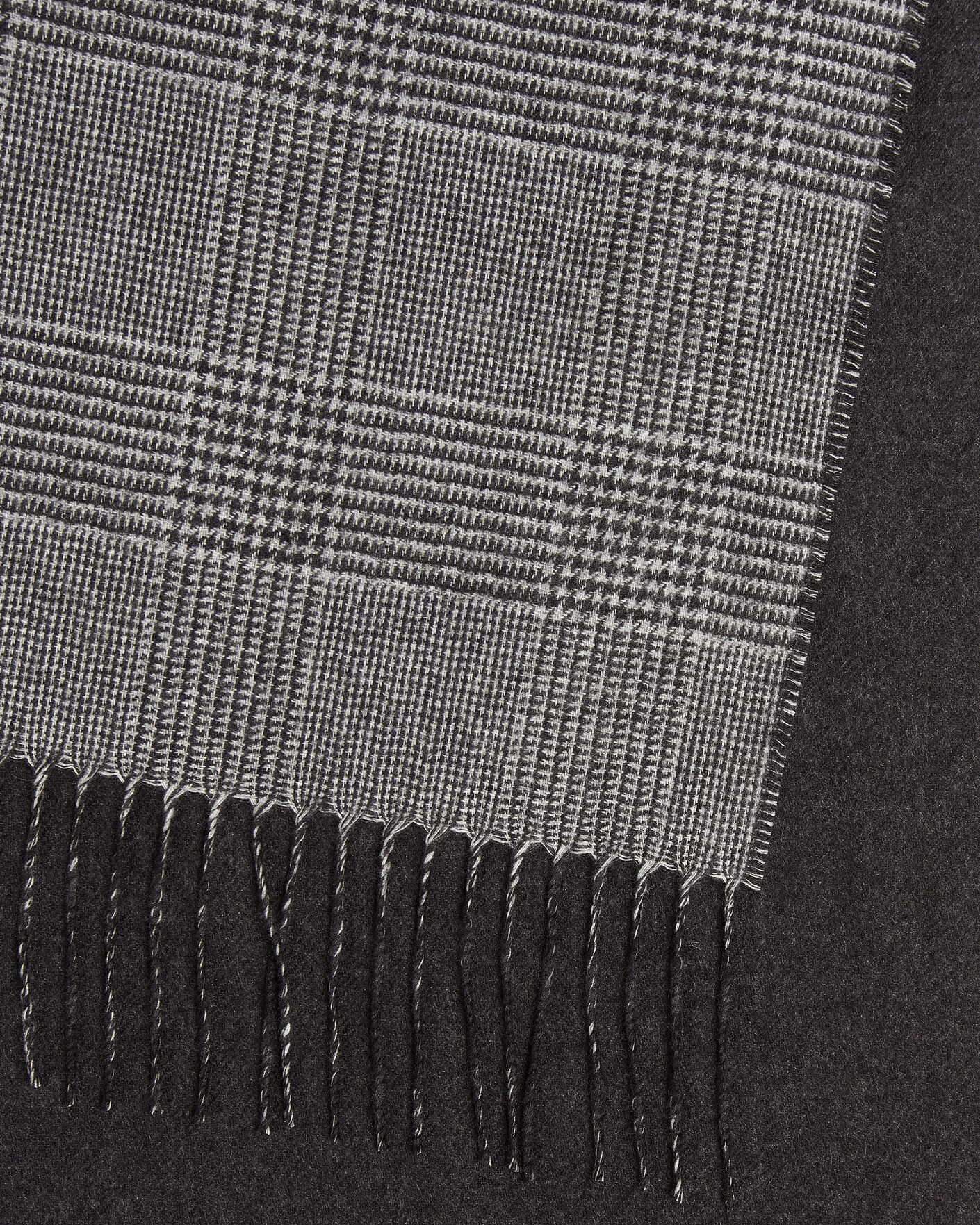 Heren | Sjaals | Piacenza Cashmere | Cashmere/Silk Glencheck Scarf Grey Melange