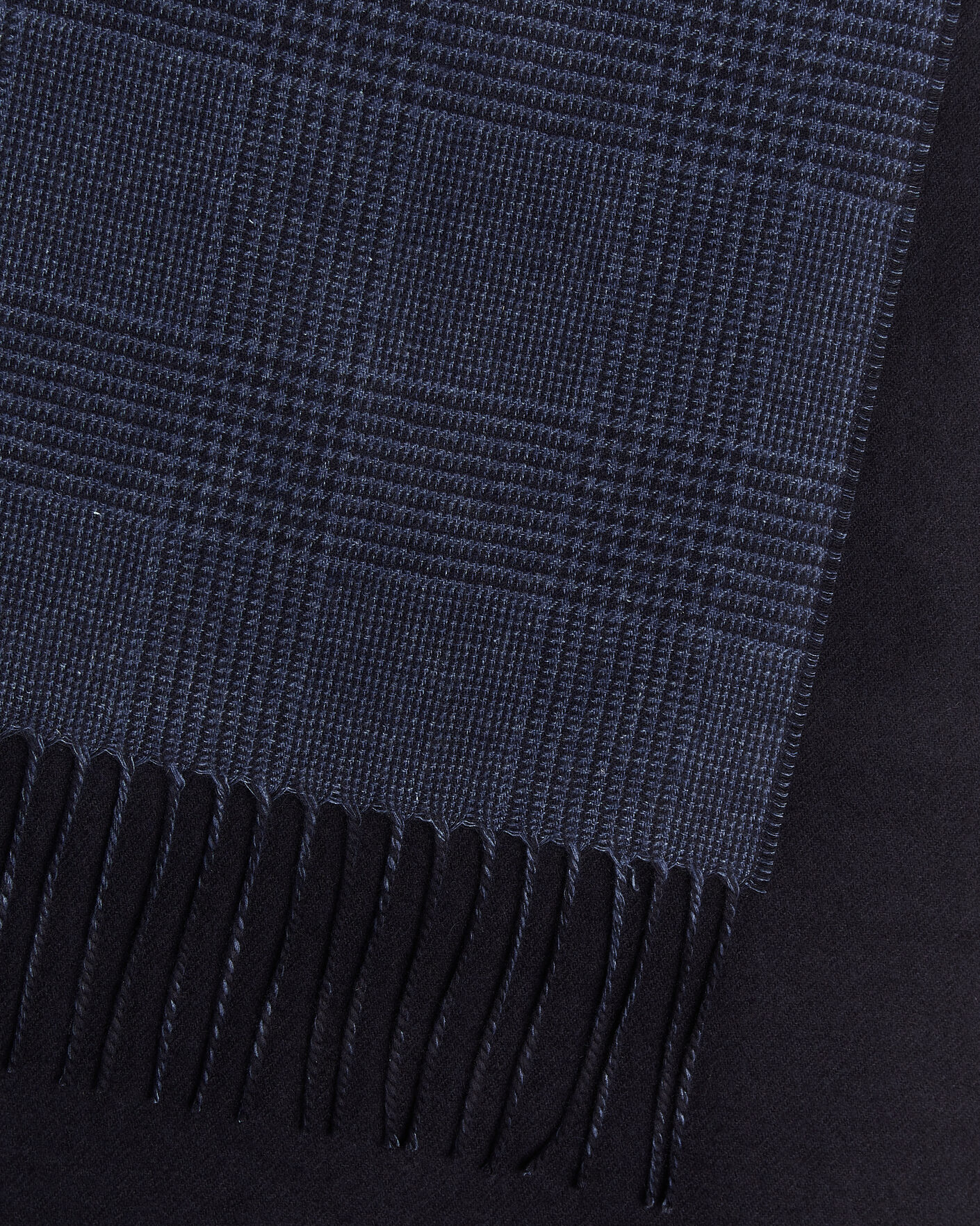Heren | Sjaals | Piacenza Cashmere | Cashmere/Silk Glencheck Scarf Navy