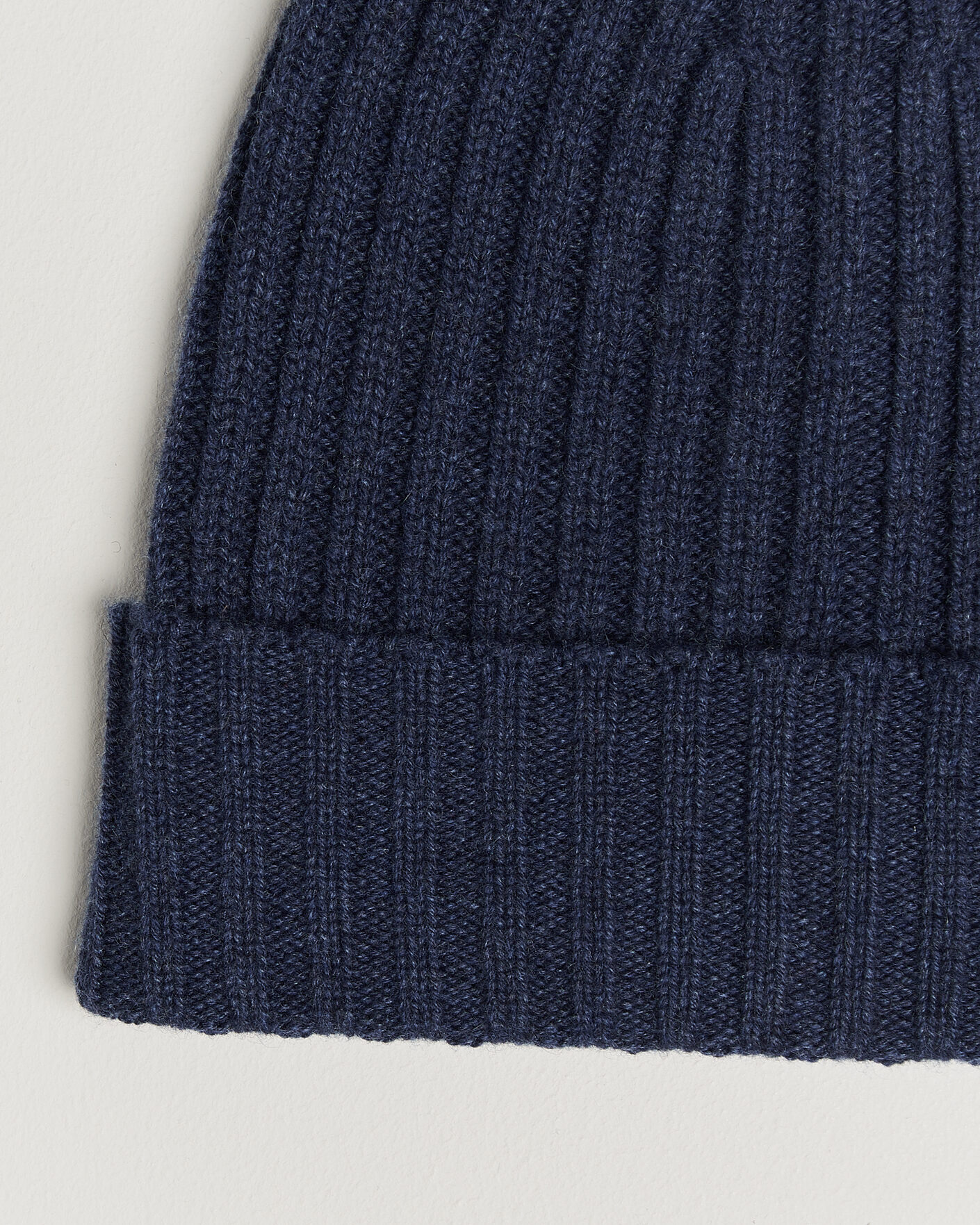 Heren | Mutsen | Piacenza Cashmere | Ribbed Cashmere Beanie Dark Blue