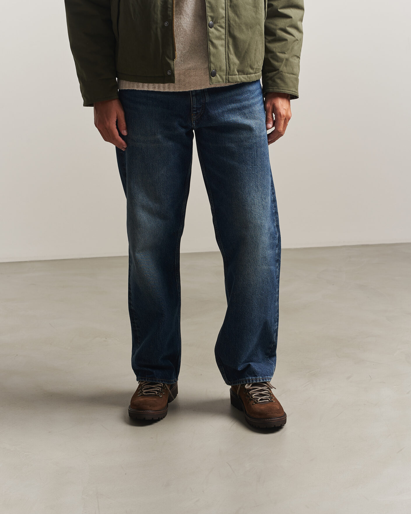Heren | Laarzen | Astorflex | Forflex Low Mountain Shoe Dark Khaki Suede