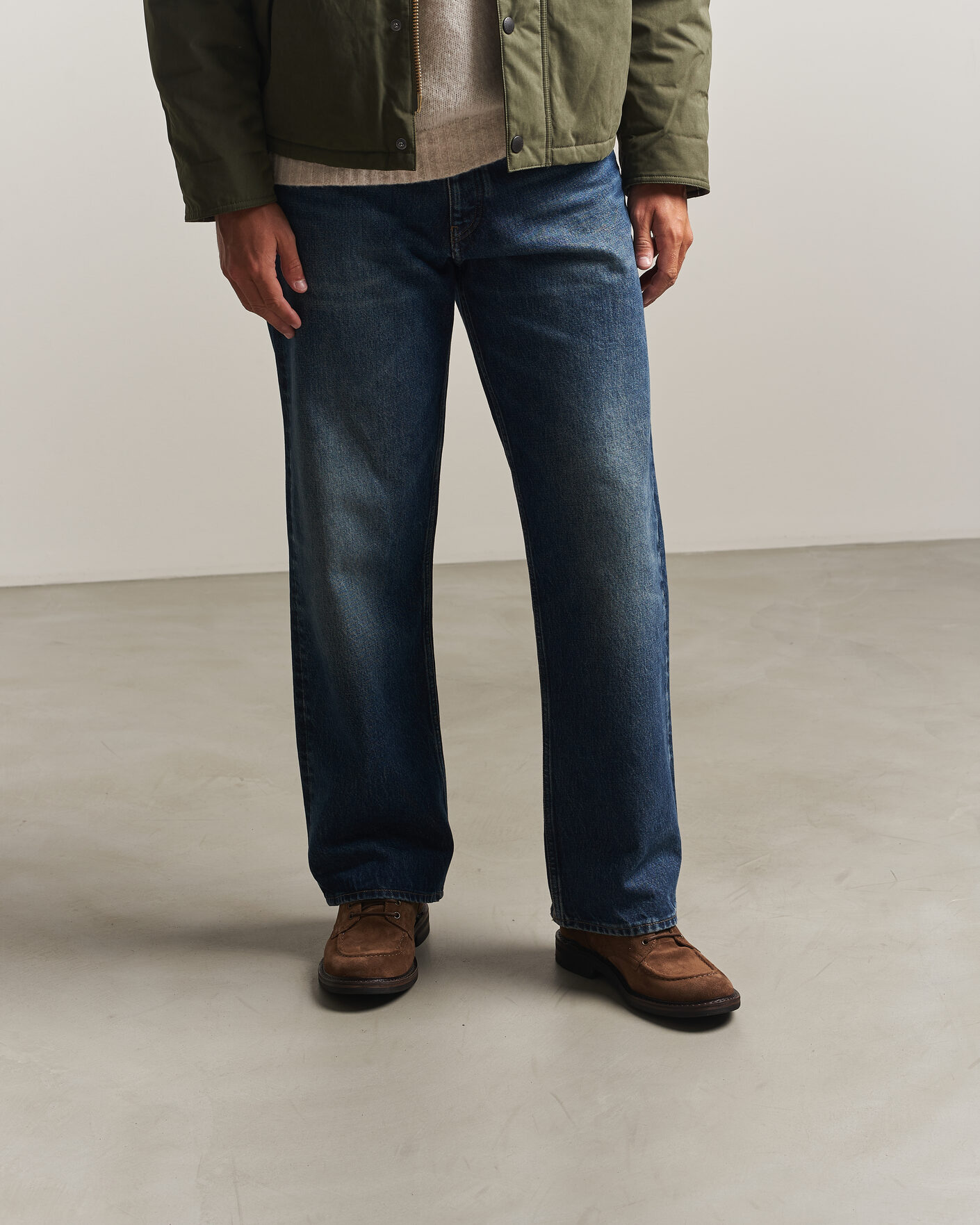 Heren | Laarzen | Astorflex | Nuvoflex Dainite Lace Up Boot Dark Khaki Suede