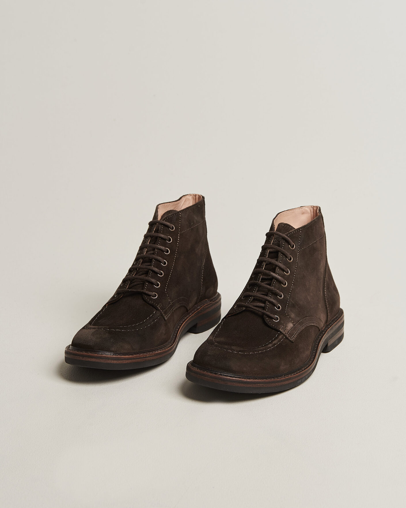 Heren | Laarzen | Astorflex | Nuvoflex Dainite Lace Up Boot Dark Brown Suede
