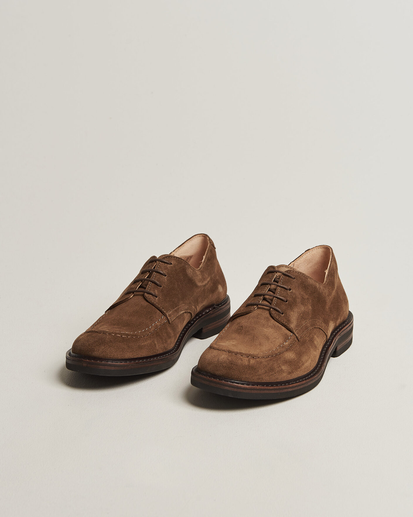 Heren | Derby schoenen | Astorflex | Carlflex Moc Toe Dark Khaki Suede