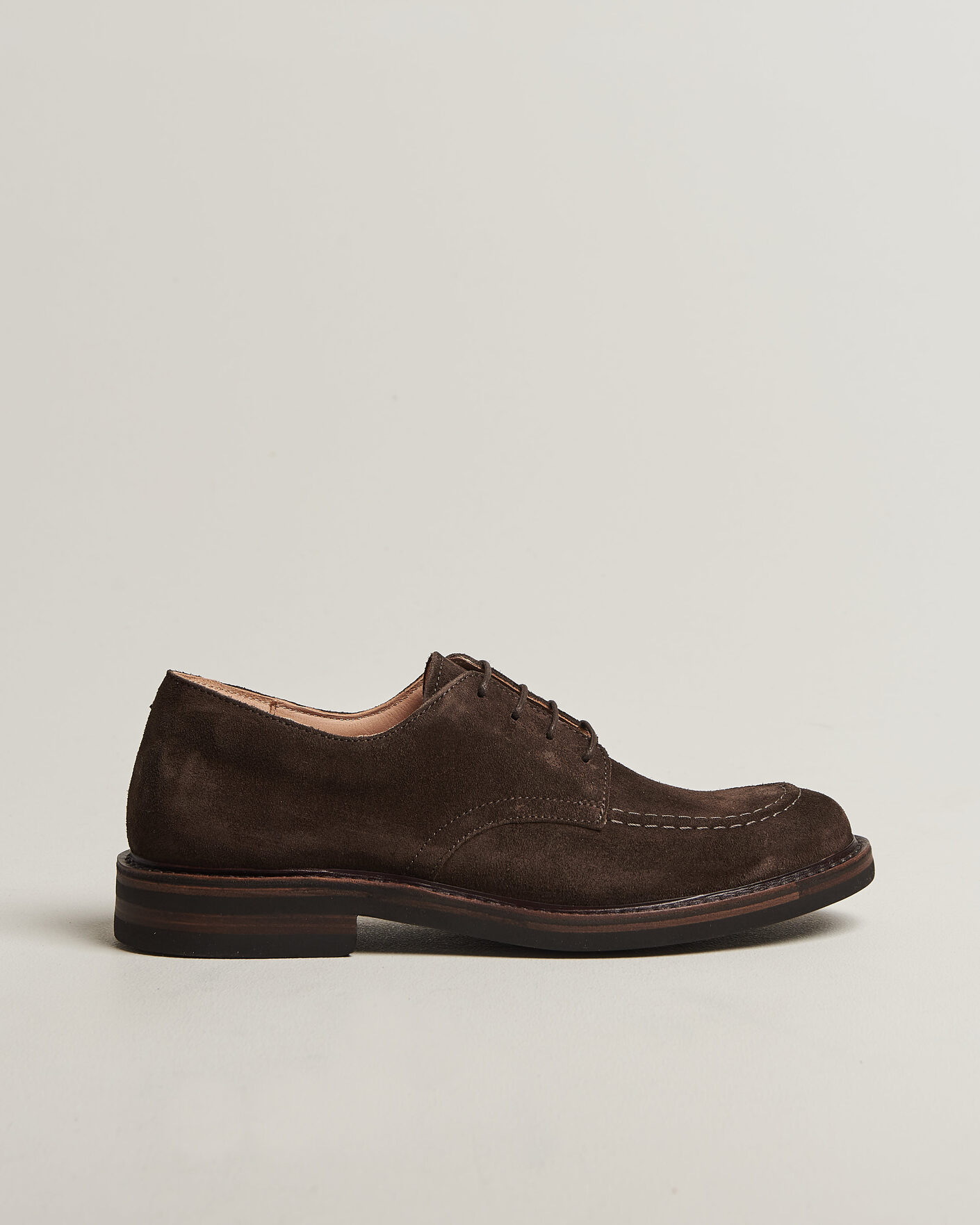 Heren | Derby schoenen | Astorflex | Carlflex Moc Toe Dark Brown Suede
