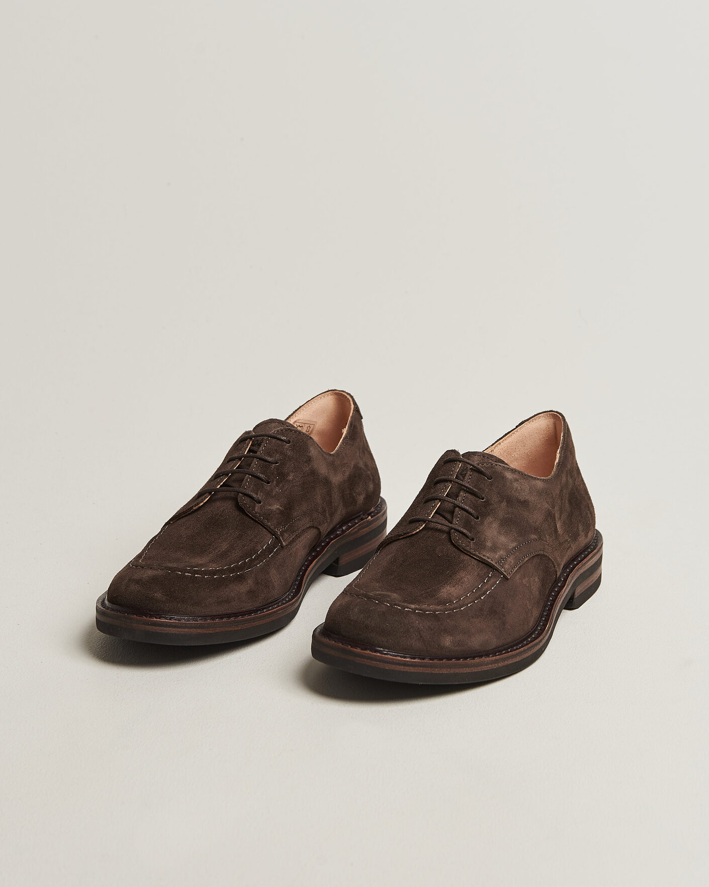 Heren | Derby schoenen | Astorflex | Carlflex Moc Toe Dark Brown Suede