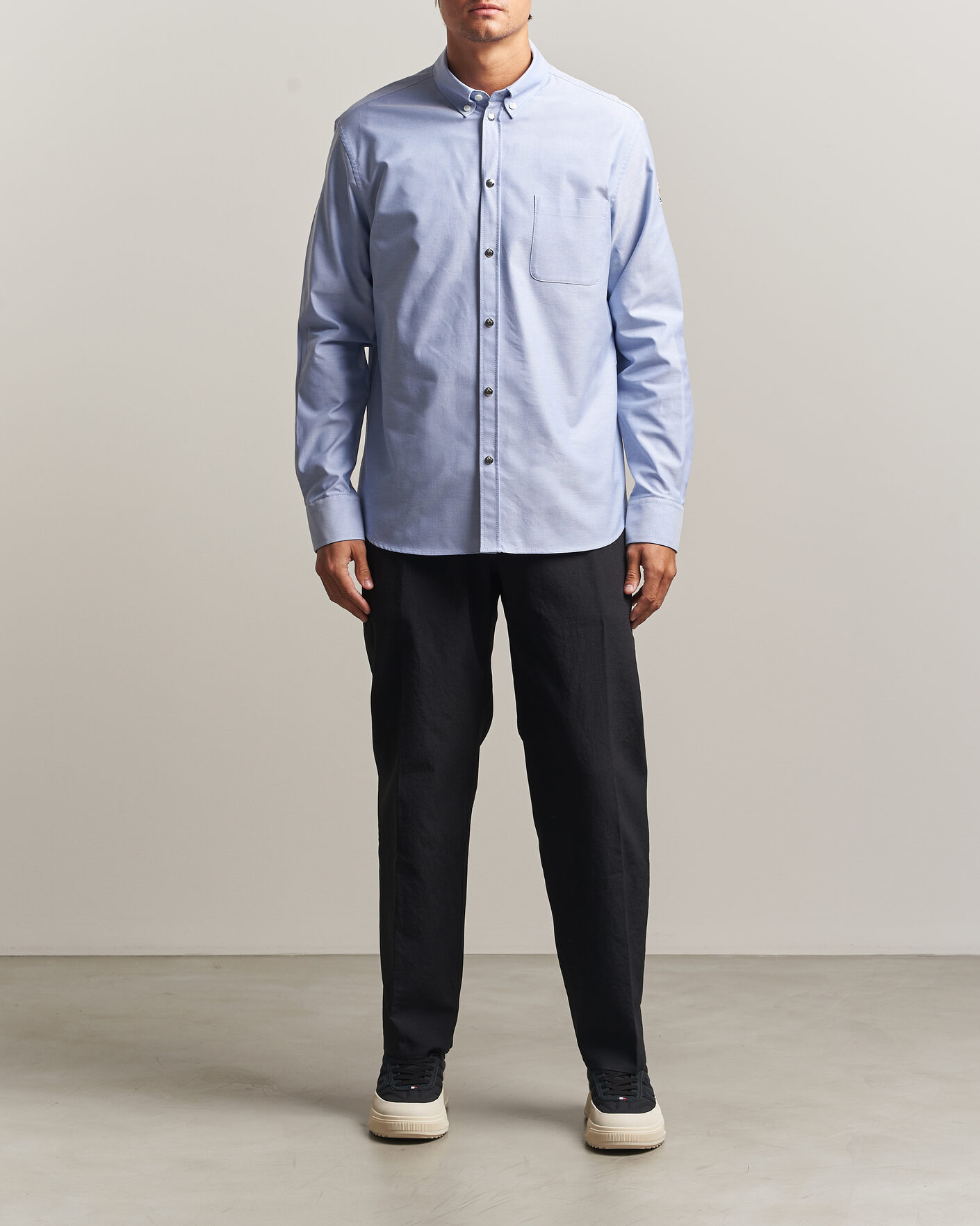 Heren | Overhemden | Moncler | Popeline Shirt Light Blue