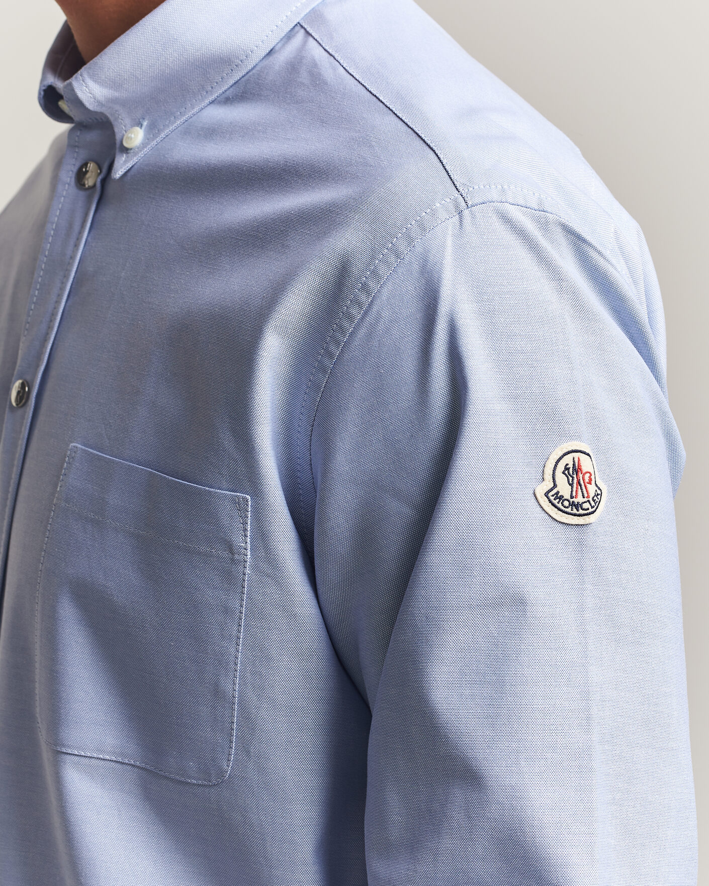 Heren | Overhemden | Moncler | Popeline Shirt Light Blue