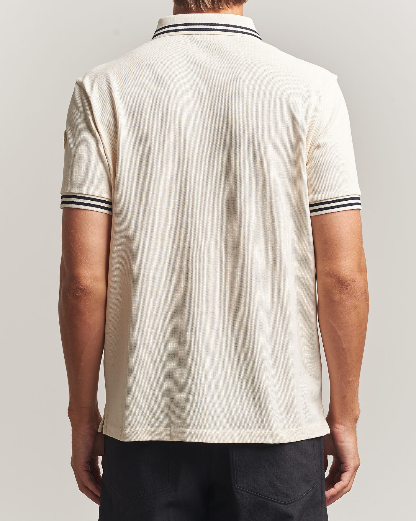 Heren | Polo's | Moncler | Contrast Collar Polo Off White