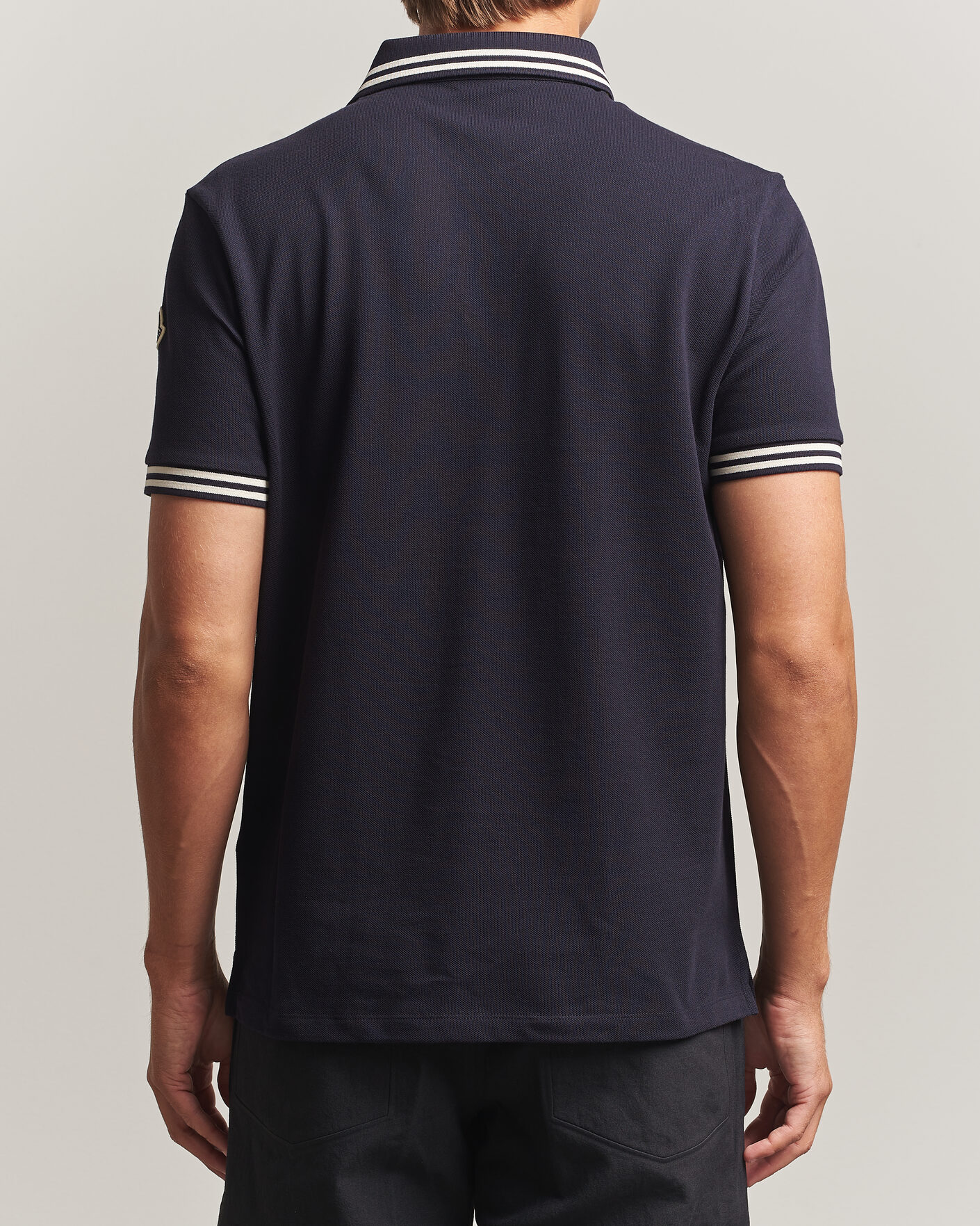 Heren | Polo's | Moncler | Contrast Collar Polo Navy