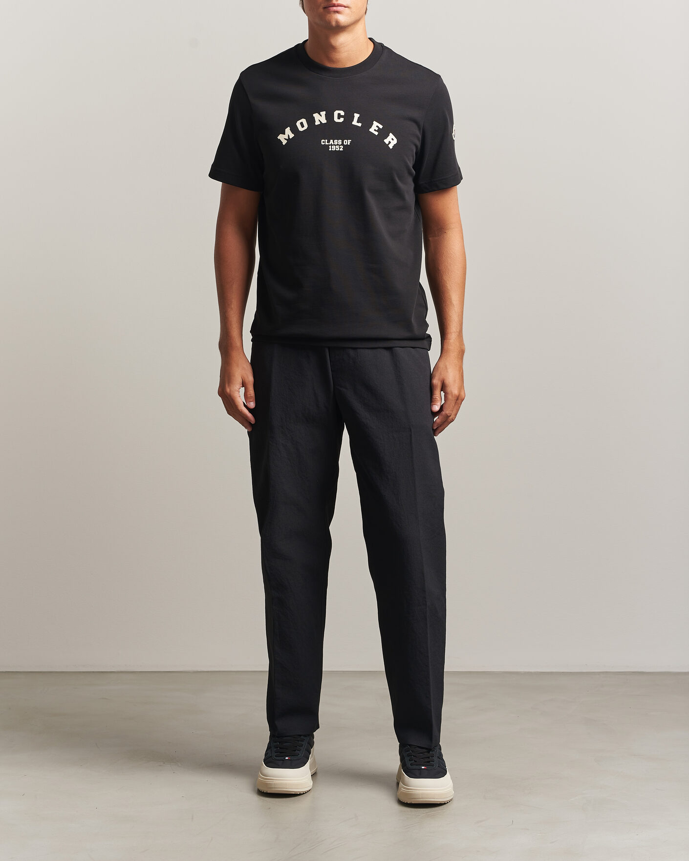 Heren | T-shirts | Moncler | College Logo T-Shirt Black