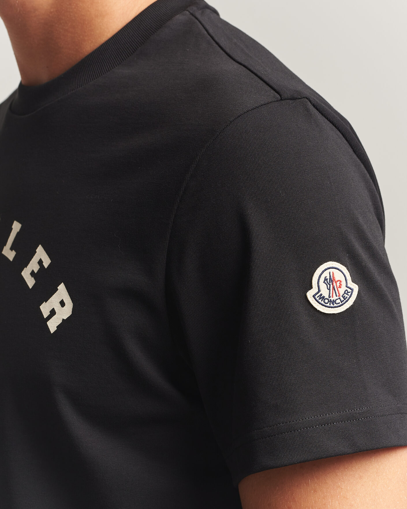 Heren | T-shirts | Moncler | College Logo T-Shirt Black