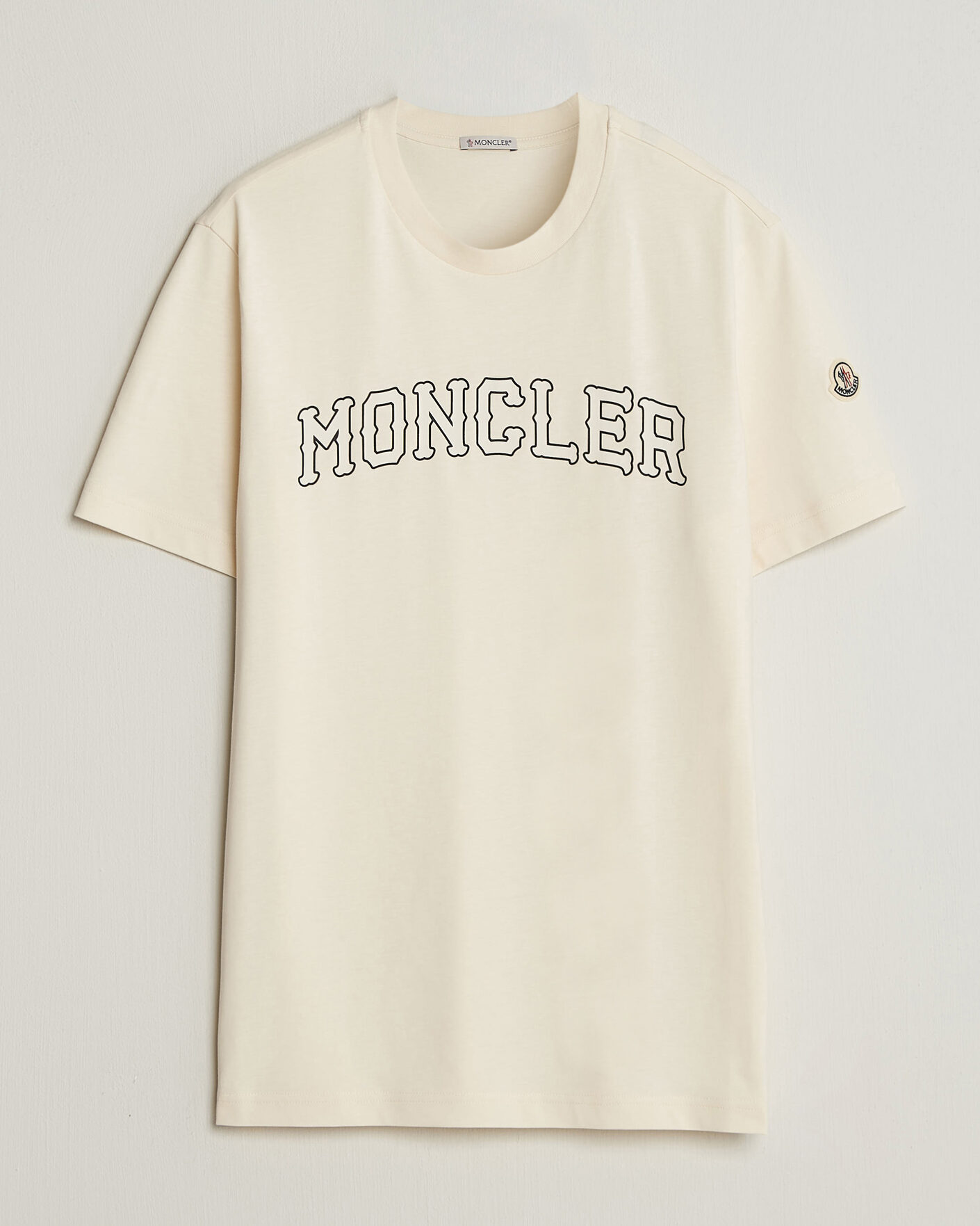 Heren | T-shirts | Moncler | College Logo T-Shirt Off White