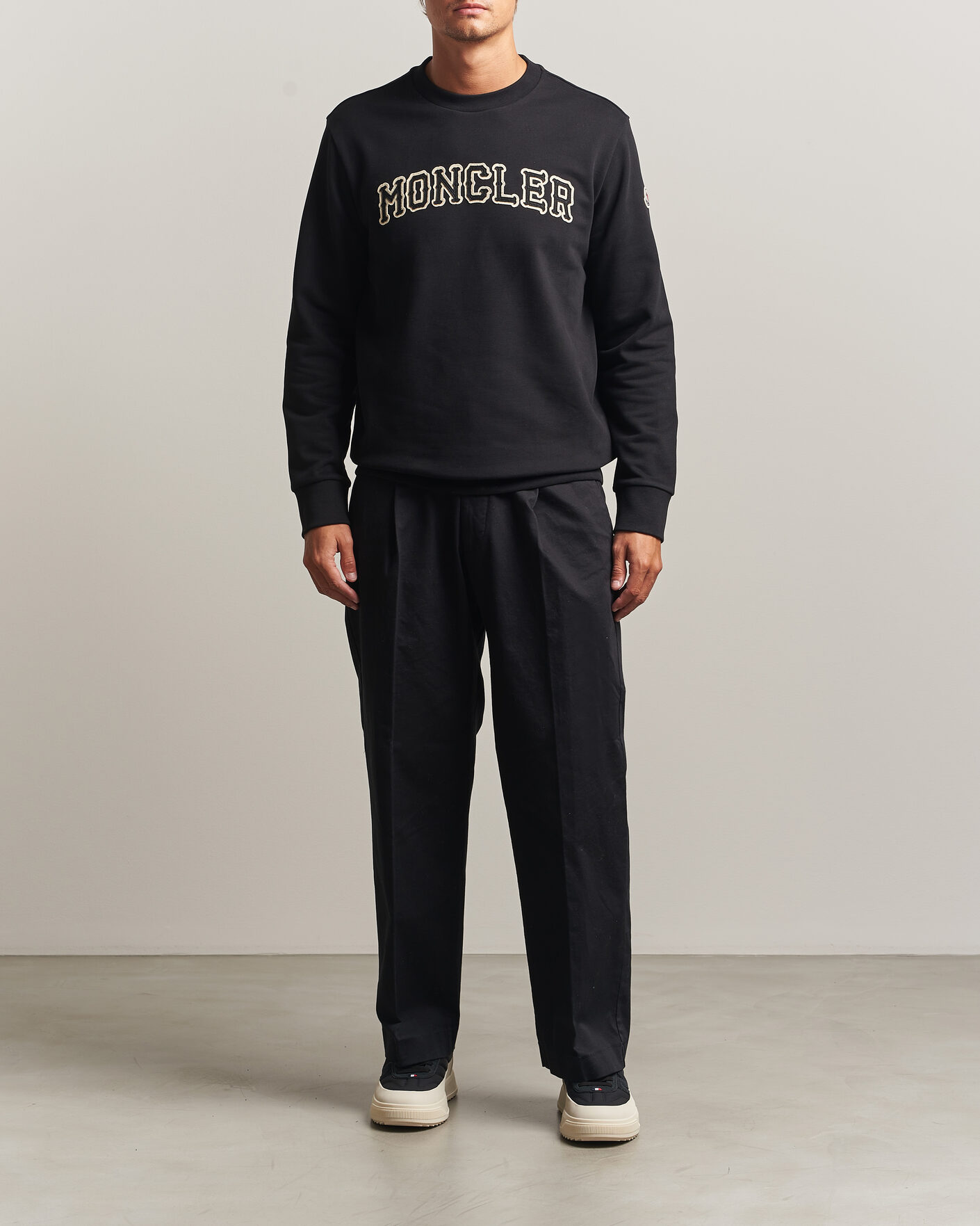 Heren | Truien | Moncler | College Logo Sweatshirt Black