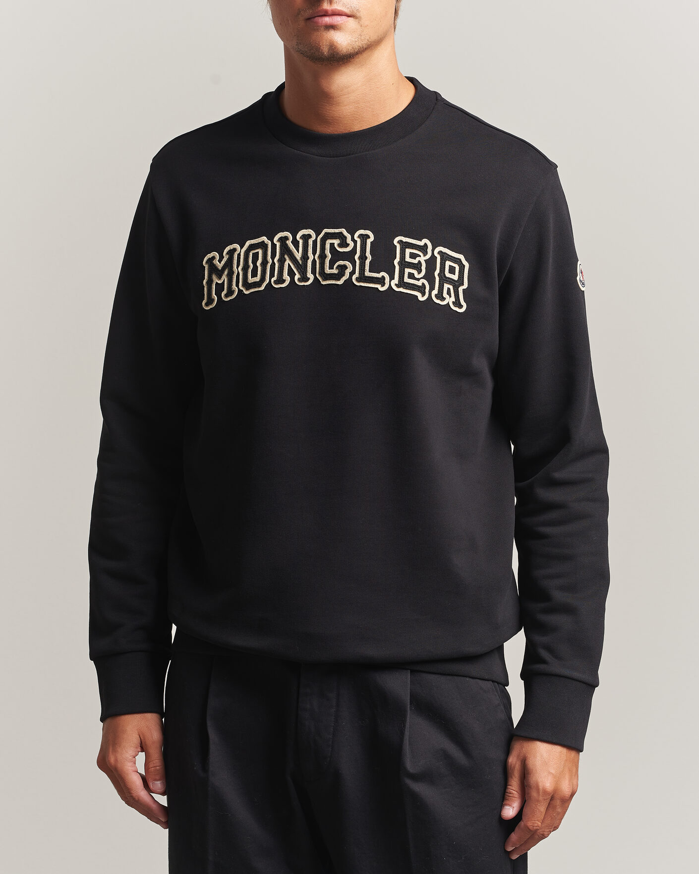Heren | Truien | Moncler | College Logo Sweatshirt Black