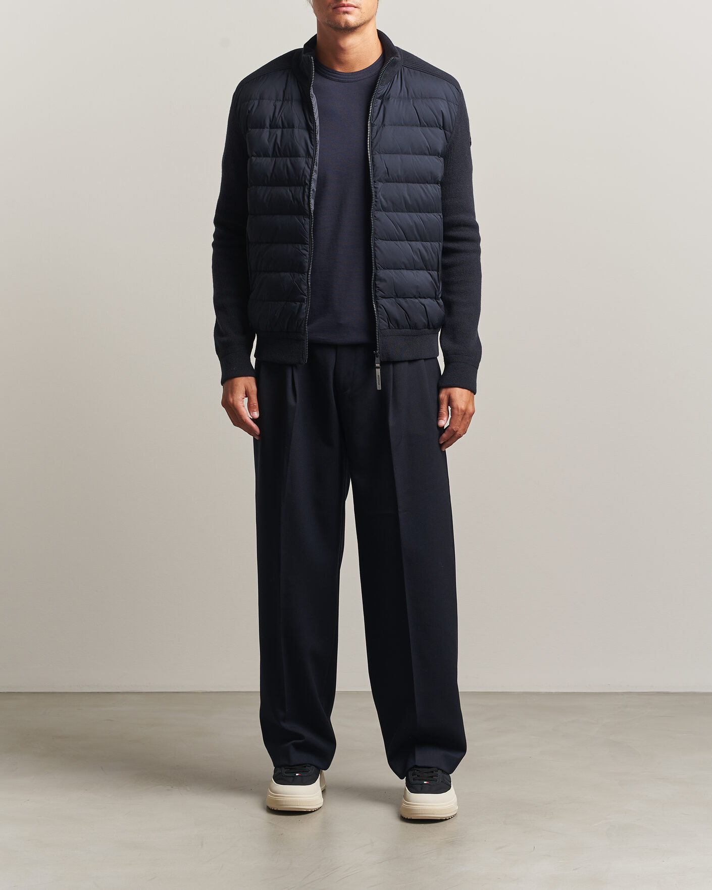 Heren | Jassen | Moncler | Wool/Cashmere Hybrid Jacket Navy