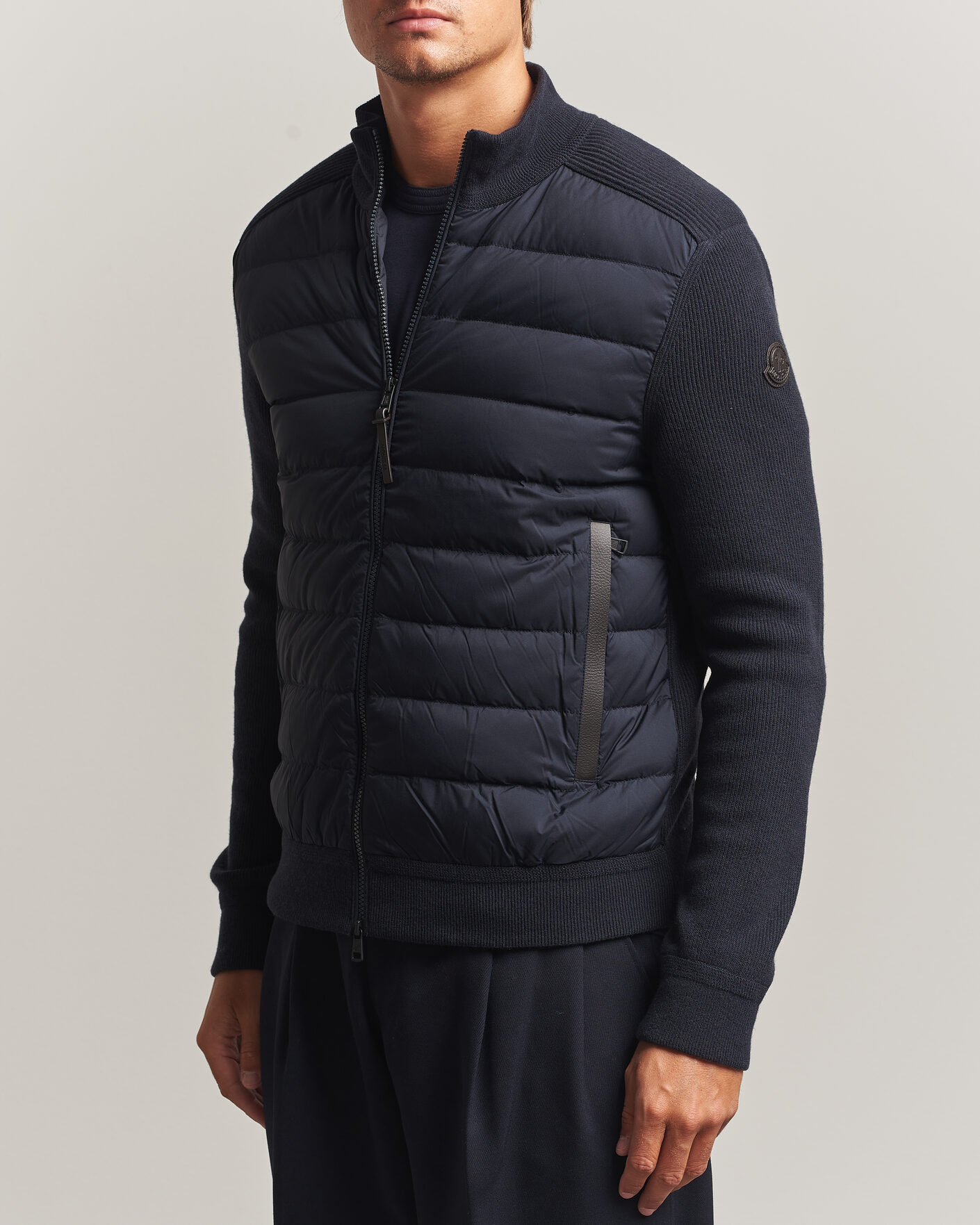 Heren | Jassen | Moncler | Wool/Cashmere Hybrid Jacket Navy