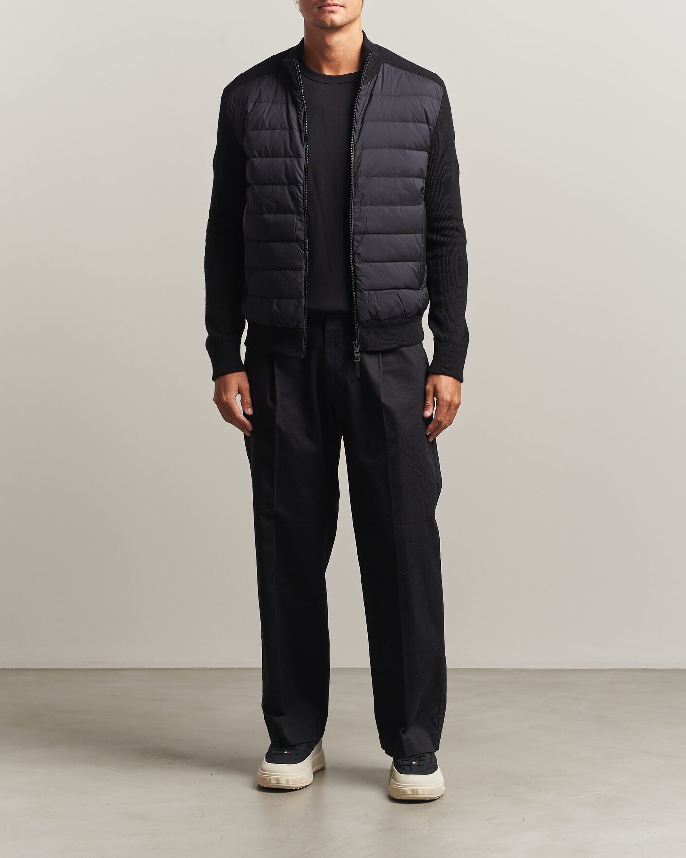 Heren | Jassen | Moncler | Wool/Cashmere Hybrid Jacket Black