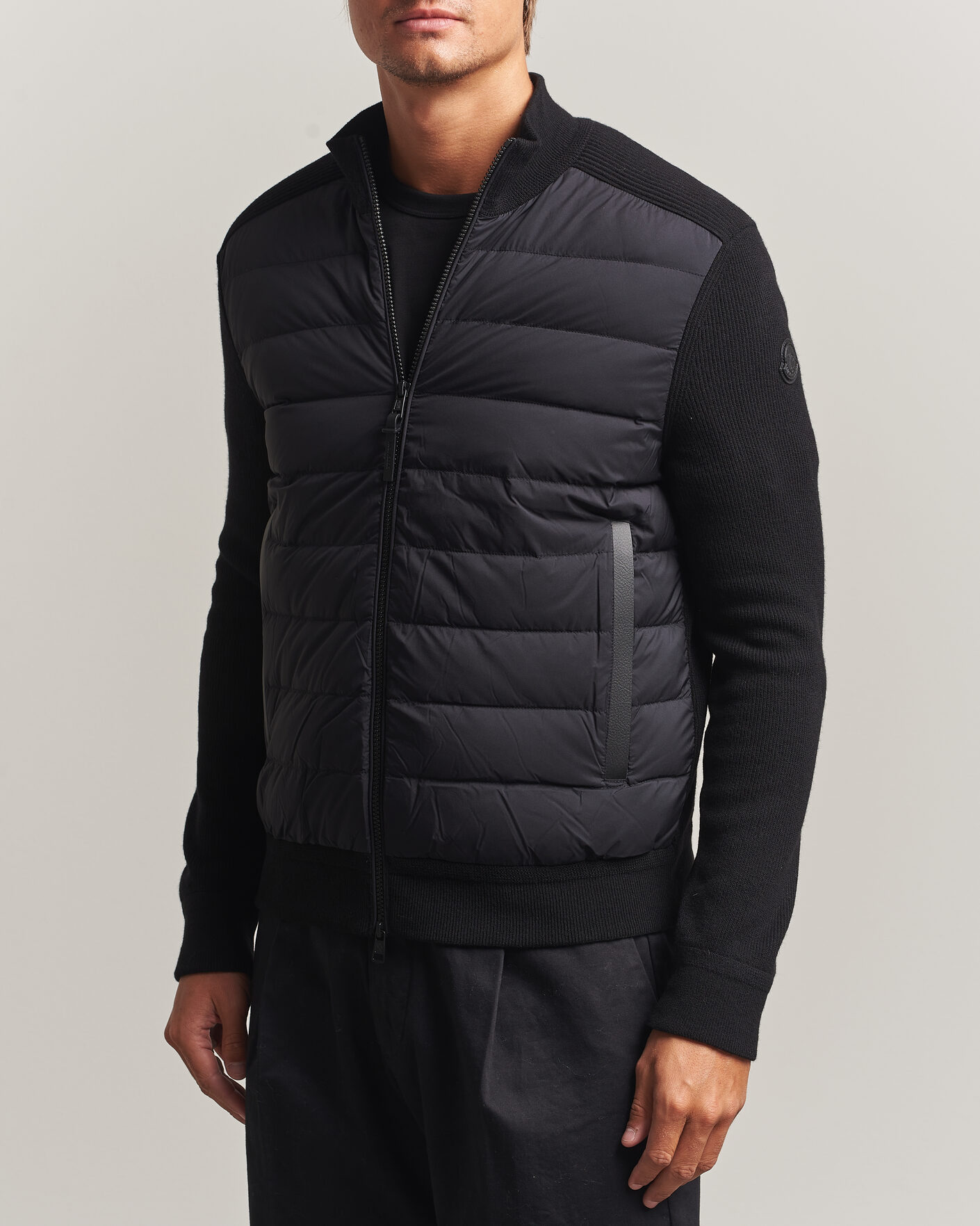 Heren | Jassen | Moncler | Wool/Cashmere Hybrid Jacket Black