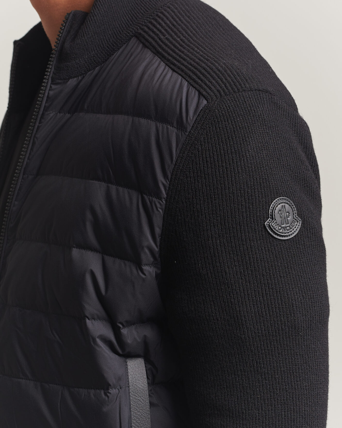 Heren | Jassen | Moncler | Wool/Cashmere Hybrid Jacket Black