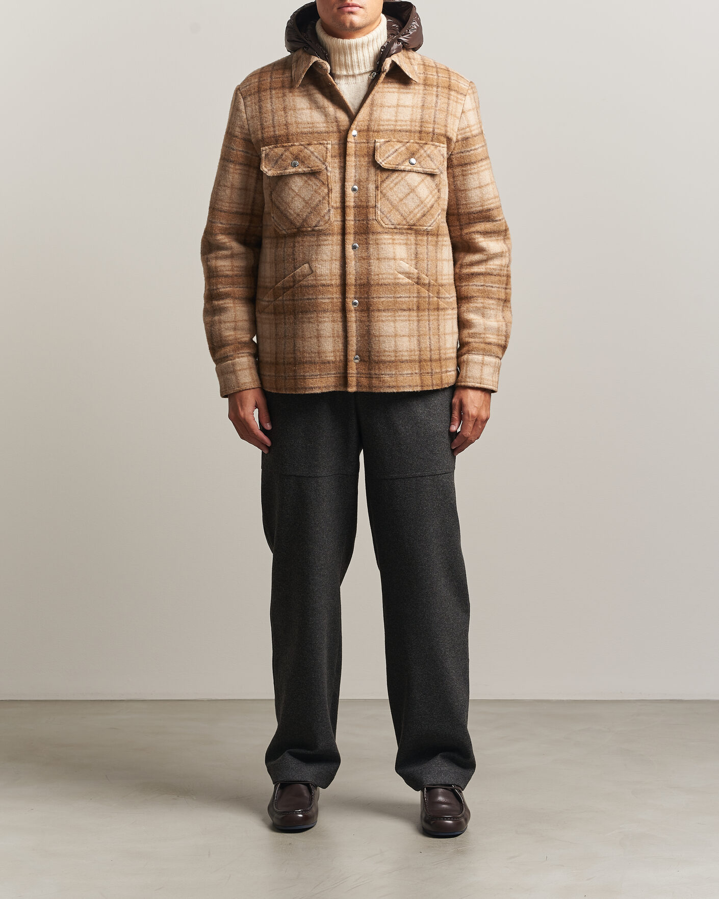 Heren | Jassen | Moncler | Nyvalin Shirt Jacket Brown Check