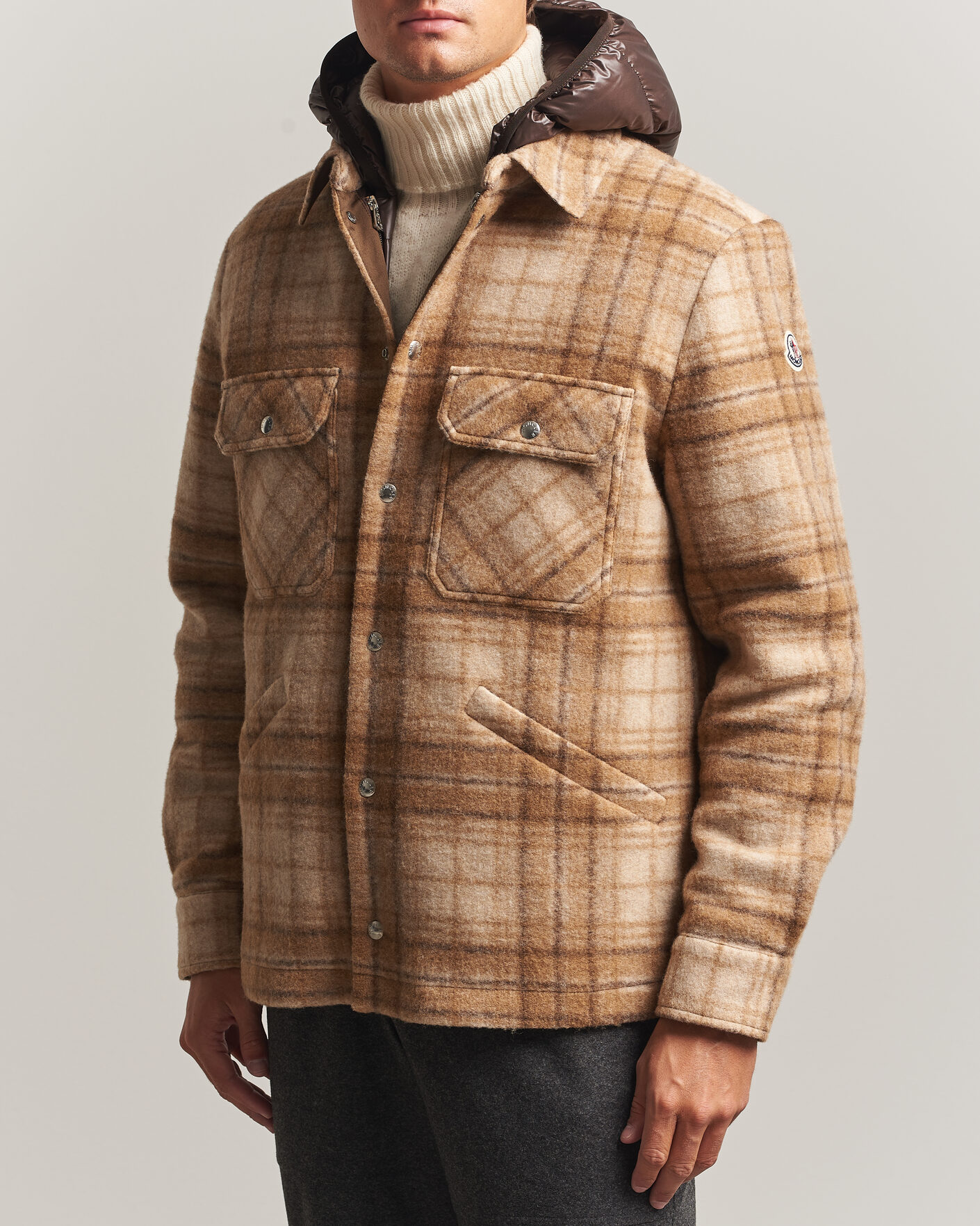 Heren | Jassen | Moncler | Nyvalin Shirt Jacket Brown Check