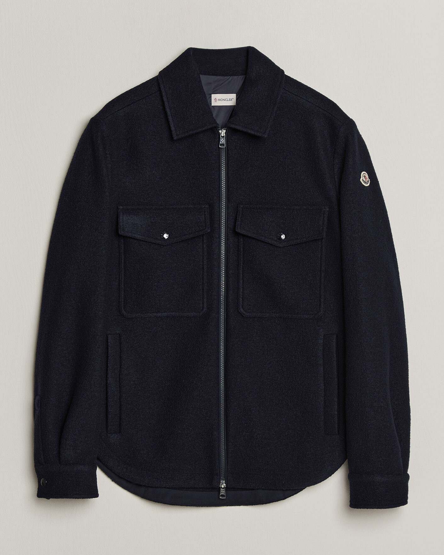Heren | Overhemden | Moncler | Zip Overshirt Navy