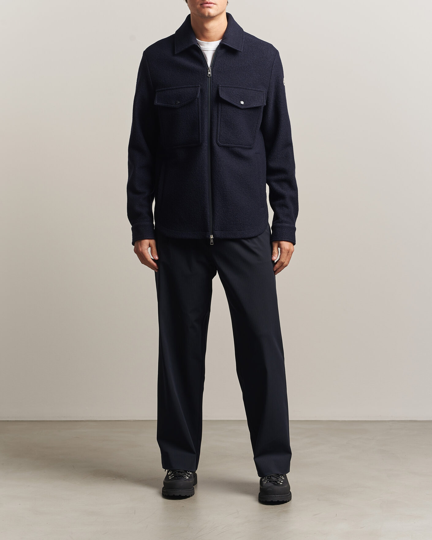 Heren | Overhemden | Moncler | Zip Overshirt Navy