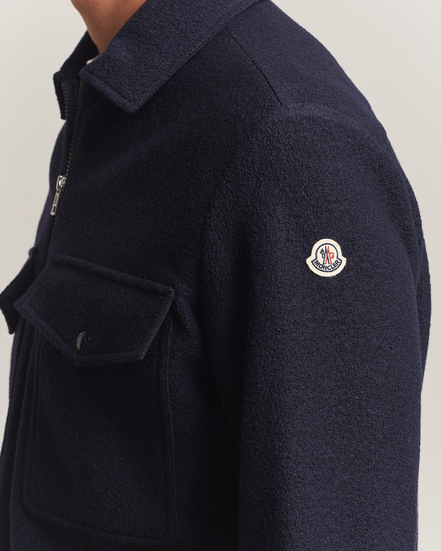 Heren | Overhemden | Moncler | Zip Overshirt Navy
