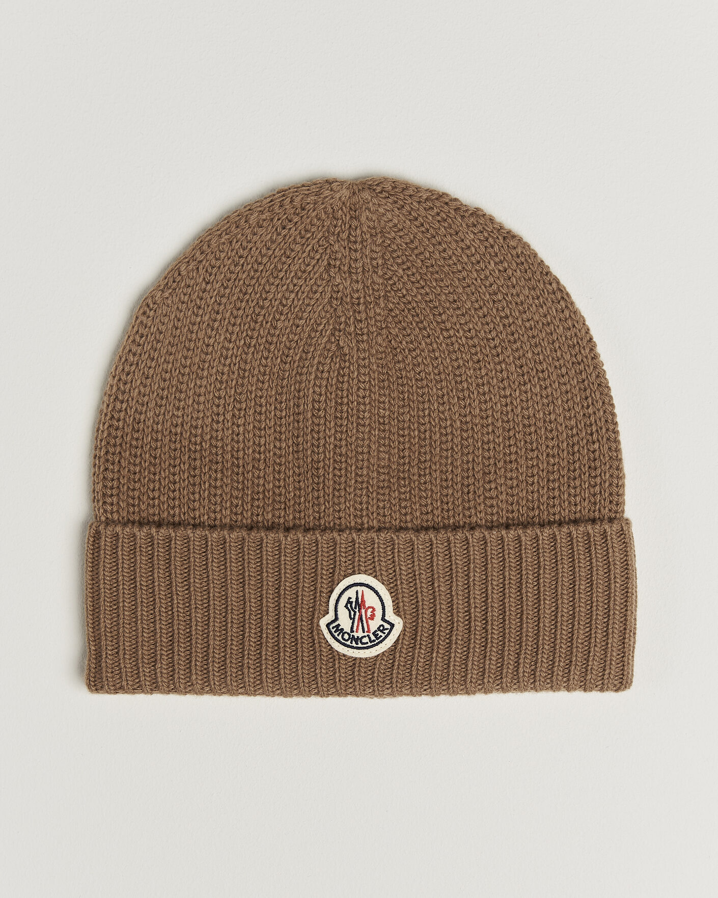 Heren | Mutsen | Moncler | Rib Wool Beanie Brown