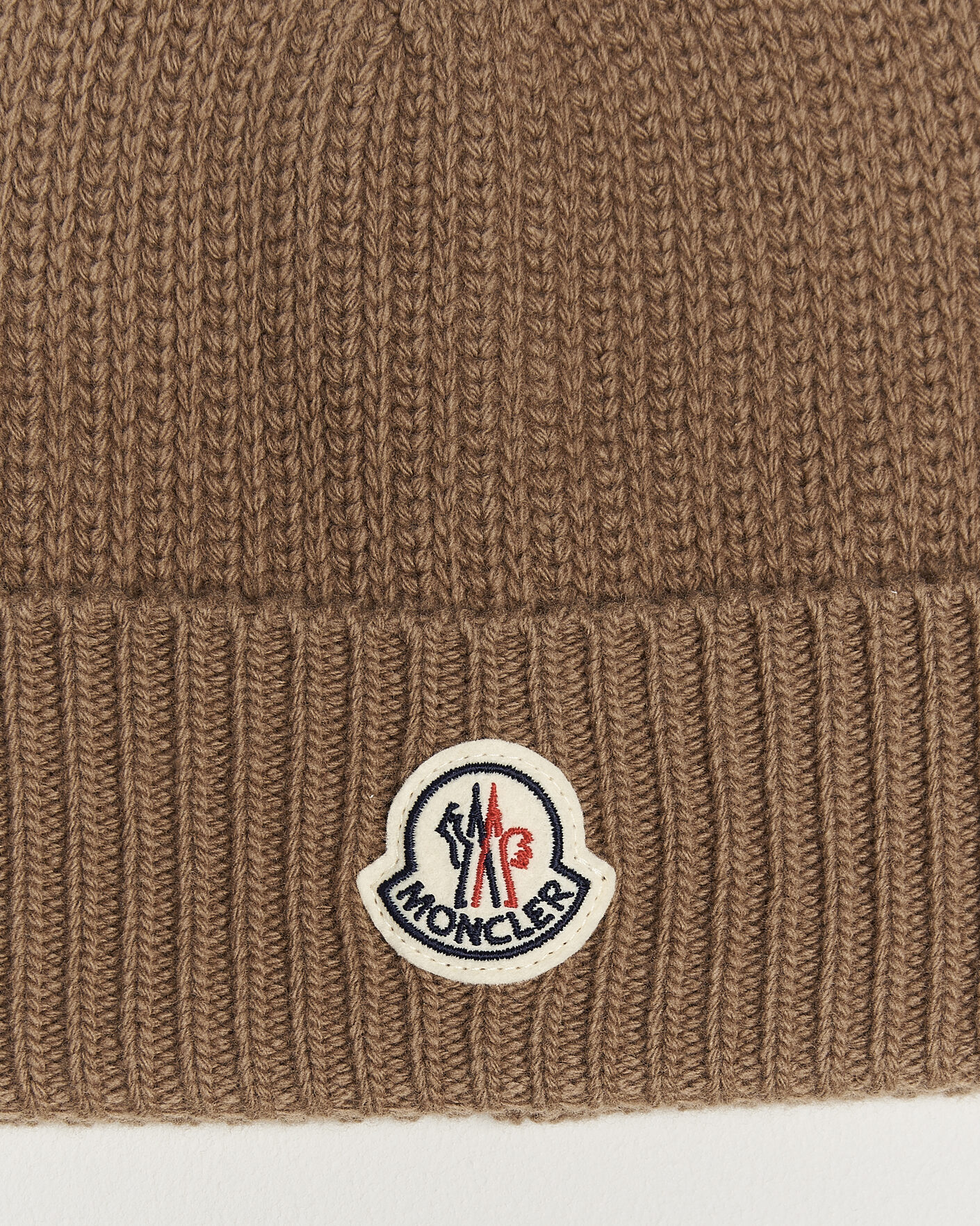 Heren | Mutsen | Moncler | Rib Wool Beanie Brown