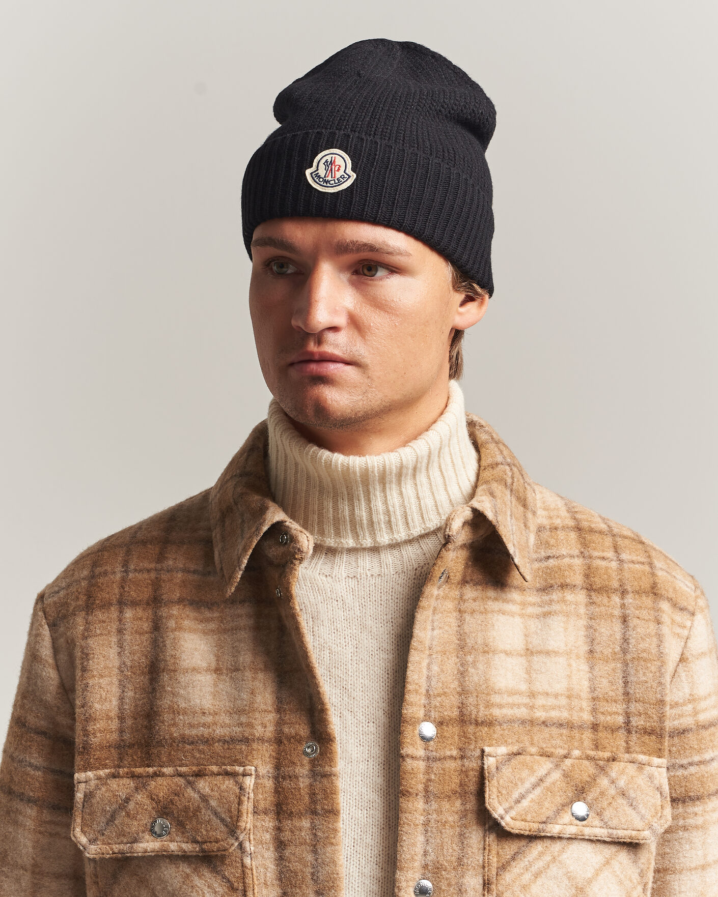 Heren | Mutsen | Moncler | Rib Wool Beanie Black