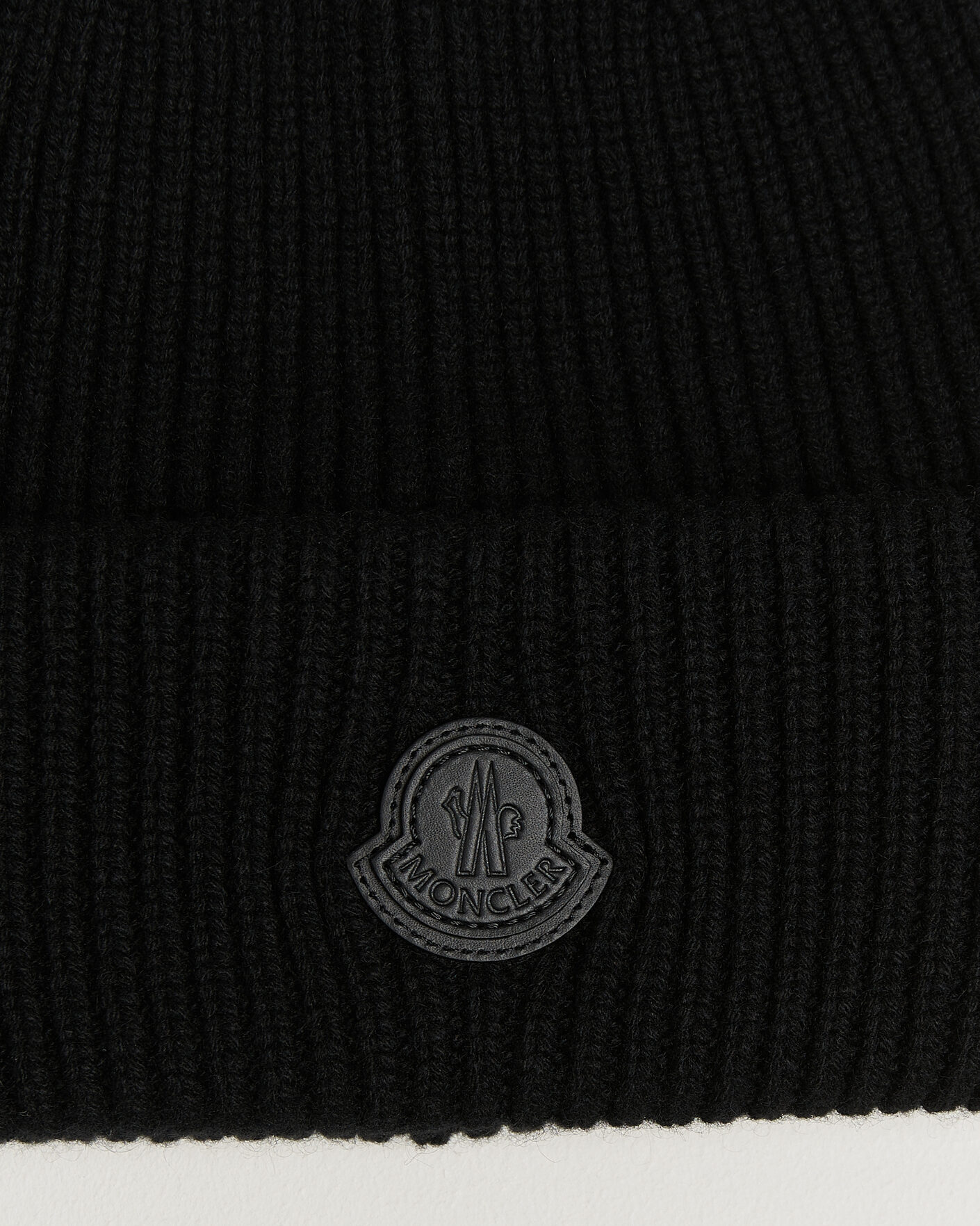 Heren | Mutsen | Moncler | Rib Cashmere Beanie Black