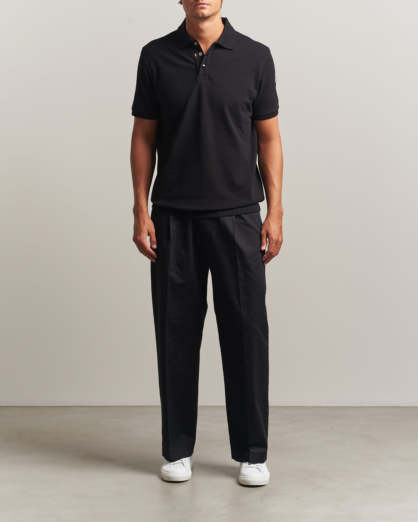 Heren | Polo's | Moncler | Short Sleeve Polo Black
