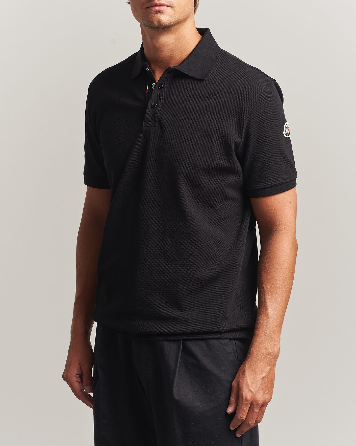 Heren | Polo's | Moncler | Short Sleeve Polo Black