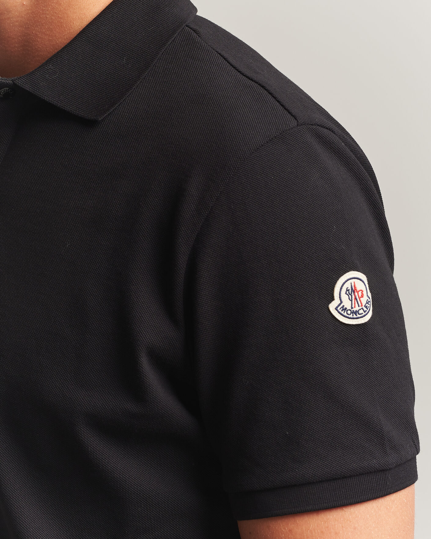 Heren | Polo's | Moncler | Short Sleeve Polo Black