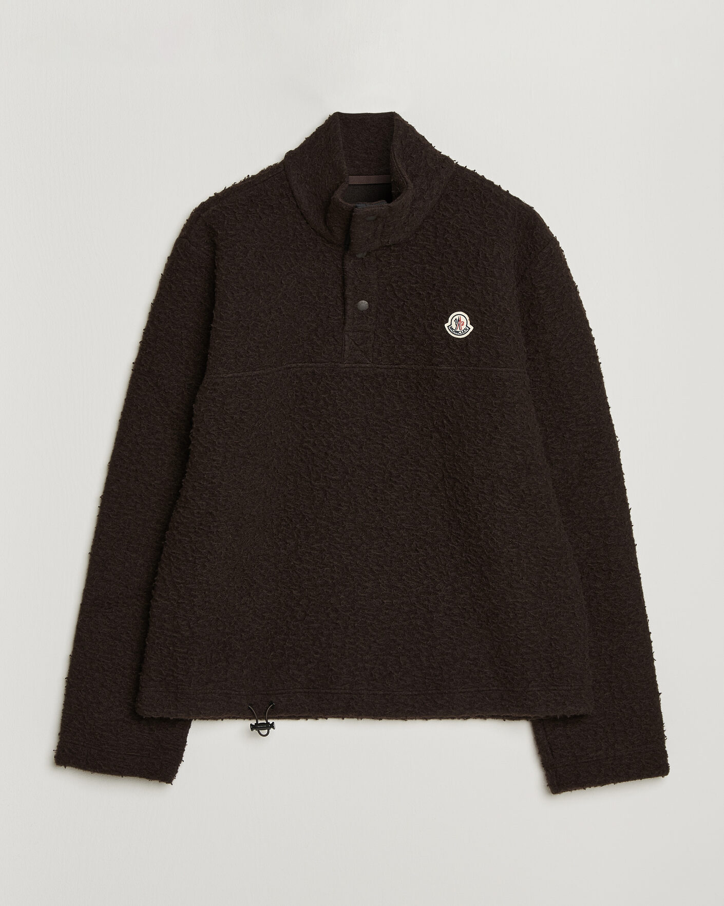Heren | Truien | Moncler | Half Zip Fleece Sweater Dark Brown