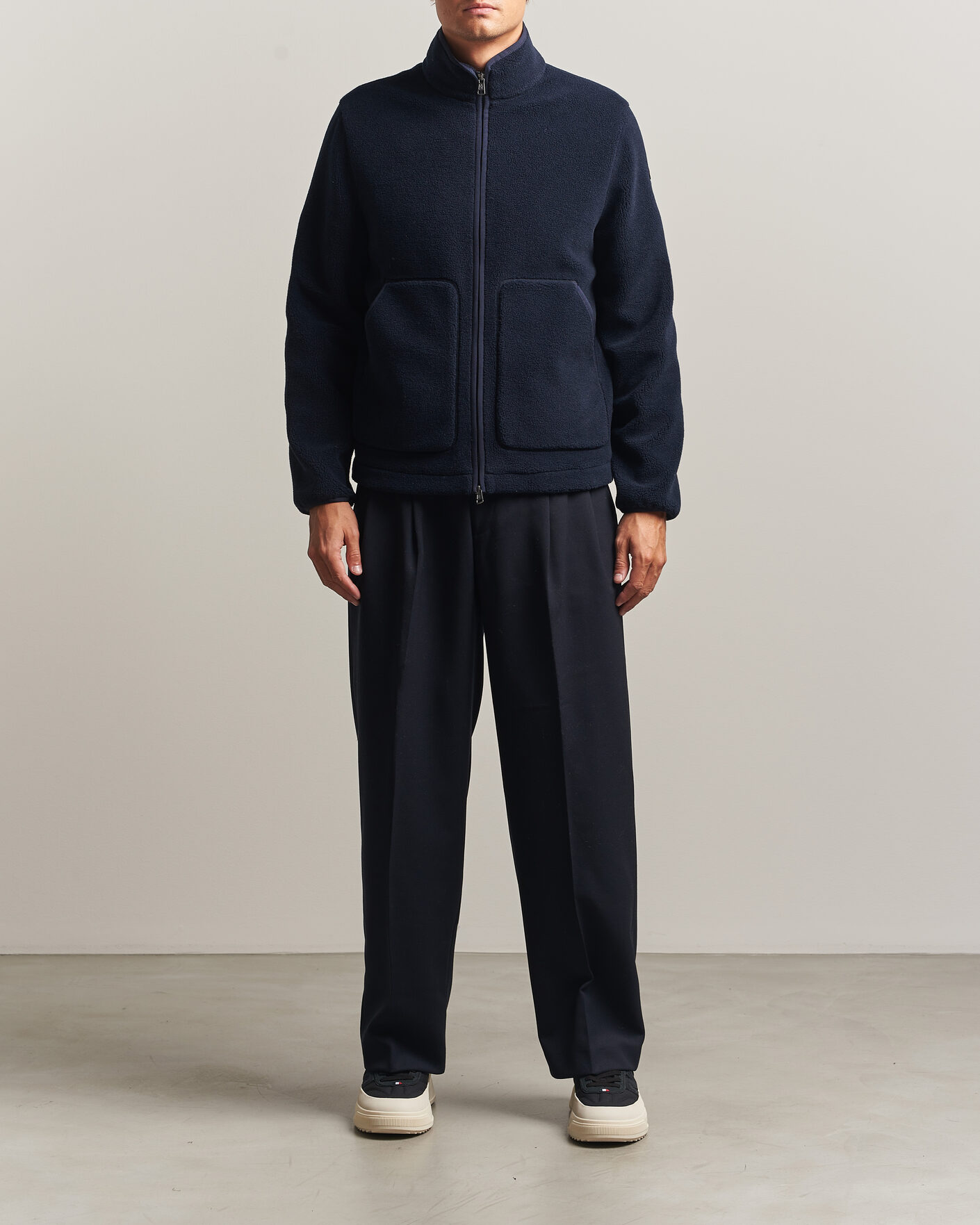 Heren | Truien | Moncler | Full Zip Fleece  Navy
