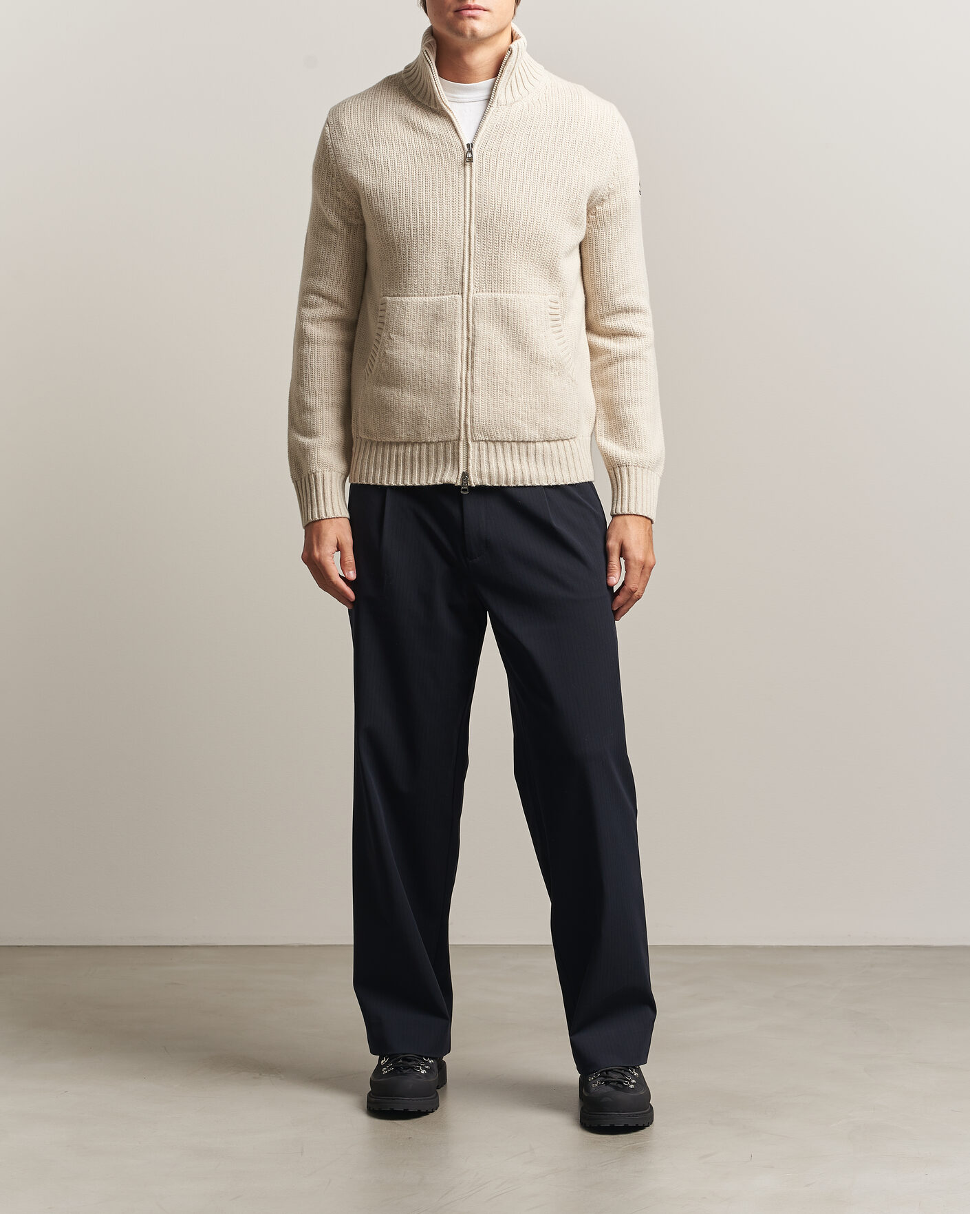 Heren | Truien | Moncler | Full Zip Cardigan Light Beige