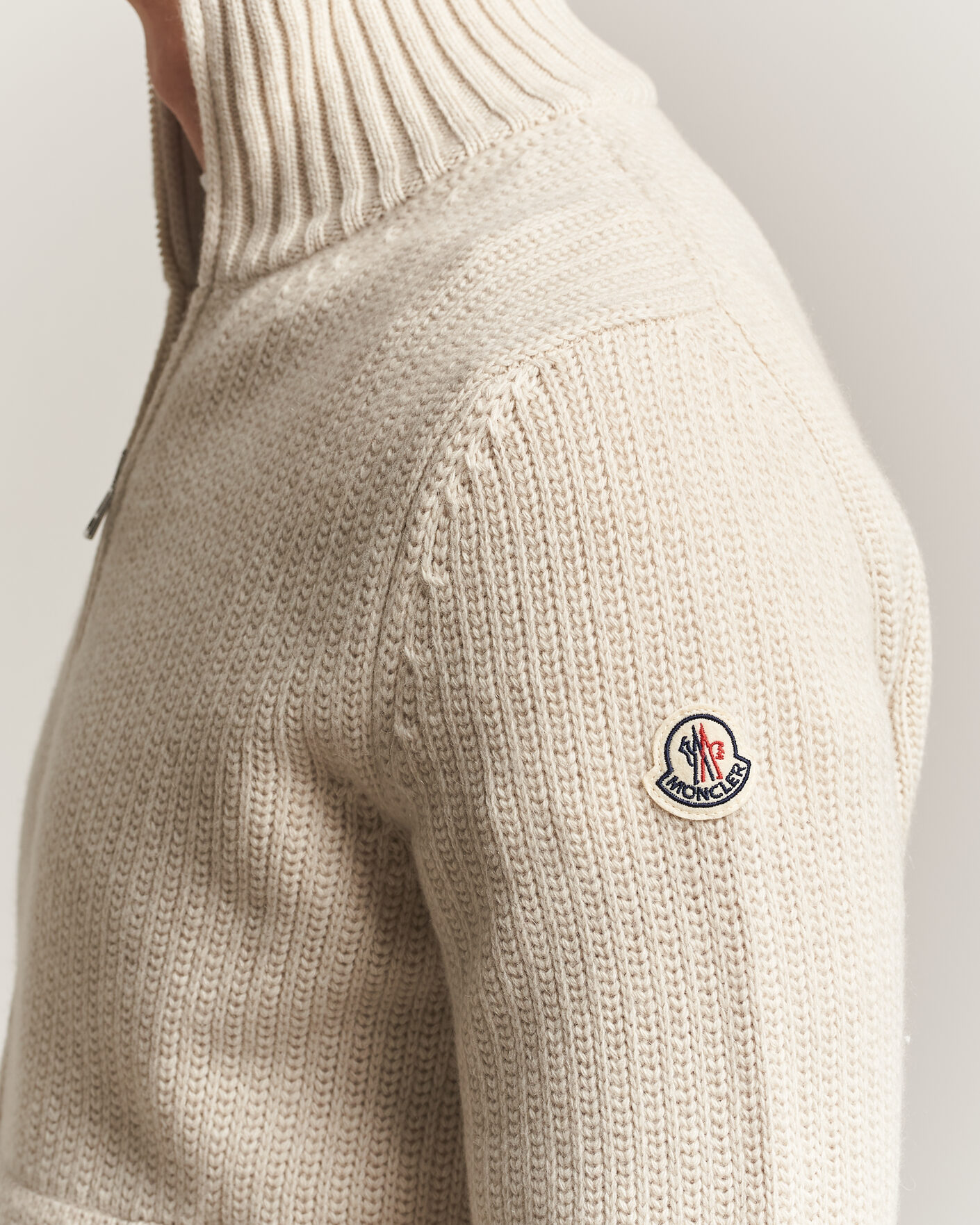 Heren | Truien | Moncler | Full Zip Cardigan Light Beige