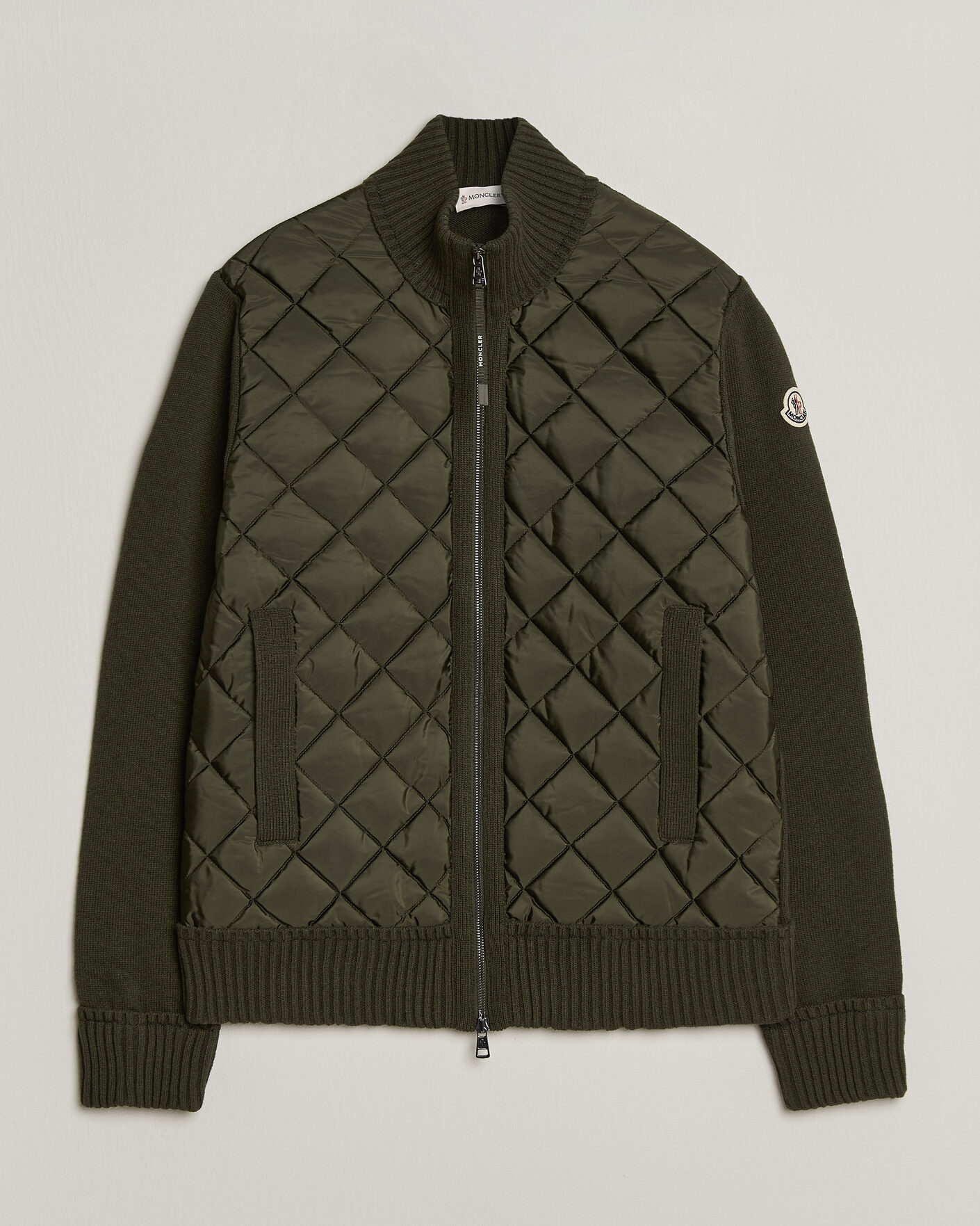Heren | Jassen | Moncler | Quilted Hybrid Jacket Dark Green