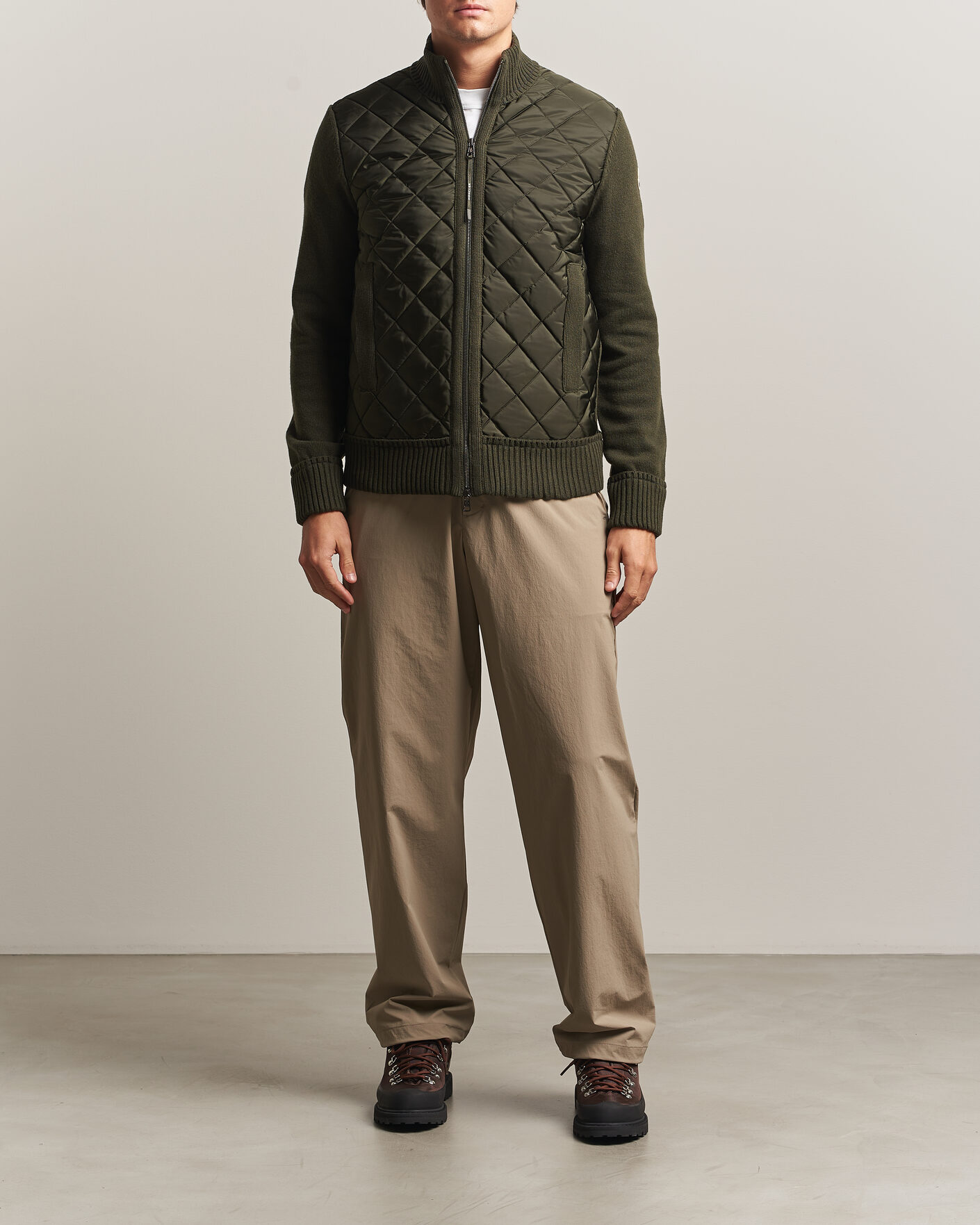 Heren | Jassen | Moncler | Quilted Hybrid Jacket Dark Green