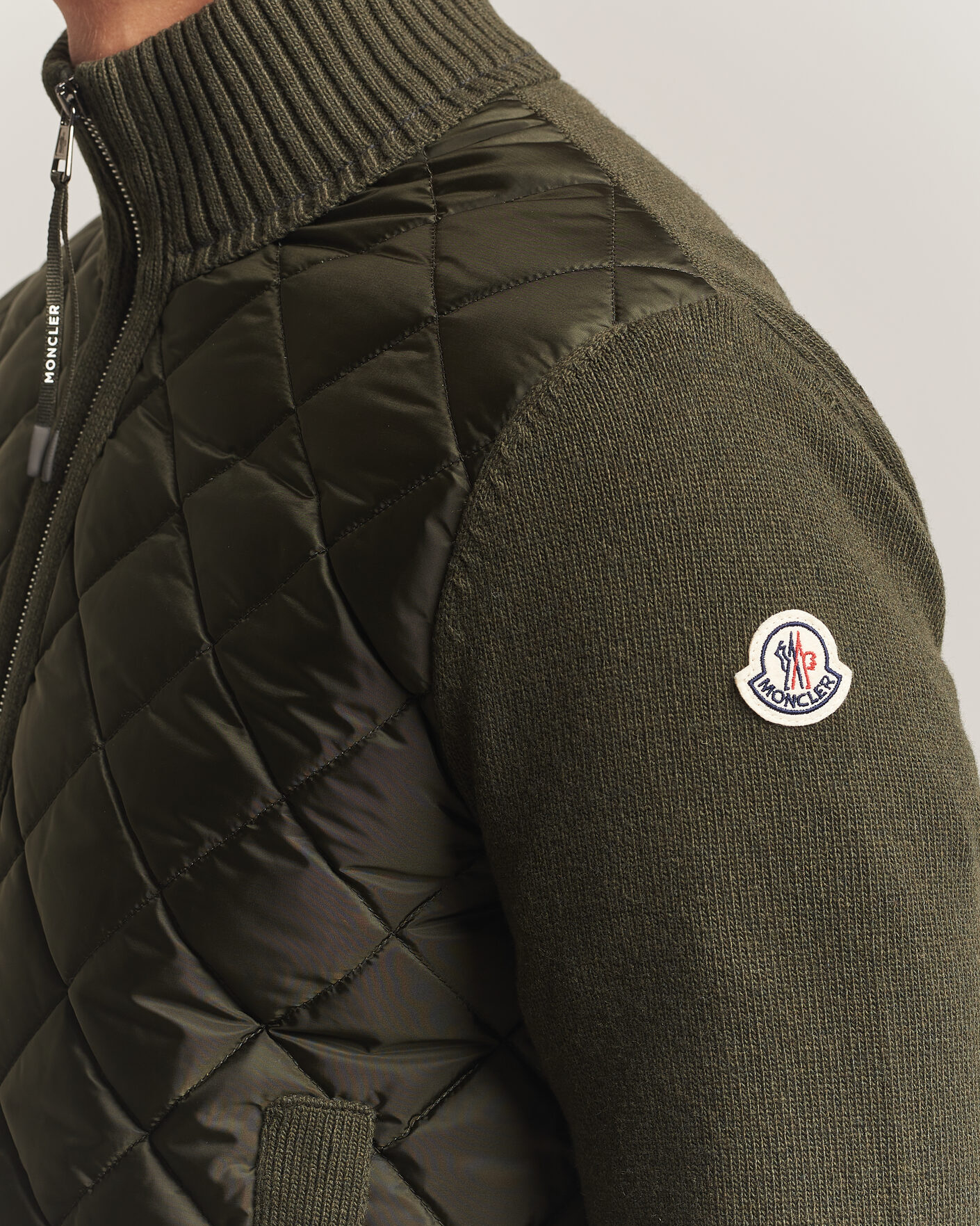 Heren | Jassen | Moncler | Quilted Hybrid Jacket Dark Green
